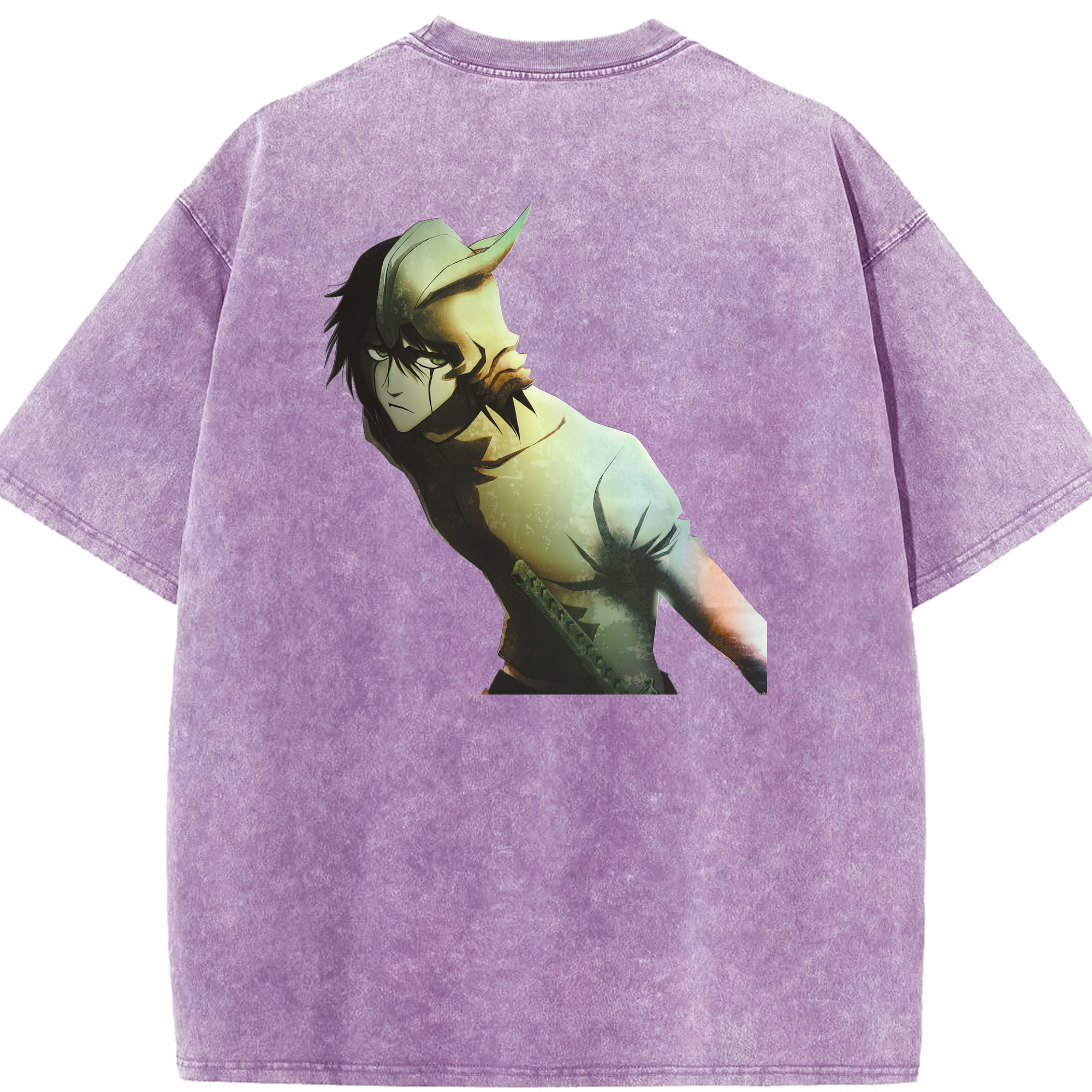（画像用） ブリーチ ウルキオラ·シファー BLEACH Ulquiorra cifer 綿100% ヴィンテージ風 半袖Tシャツ（背面プリント）