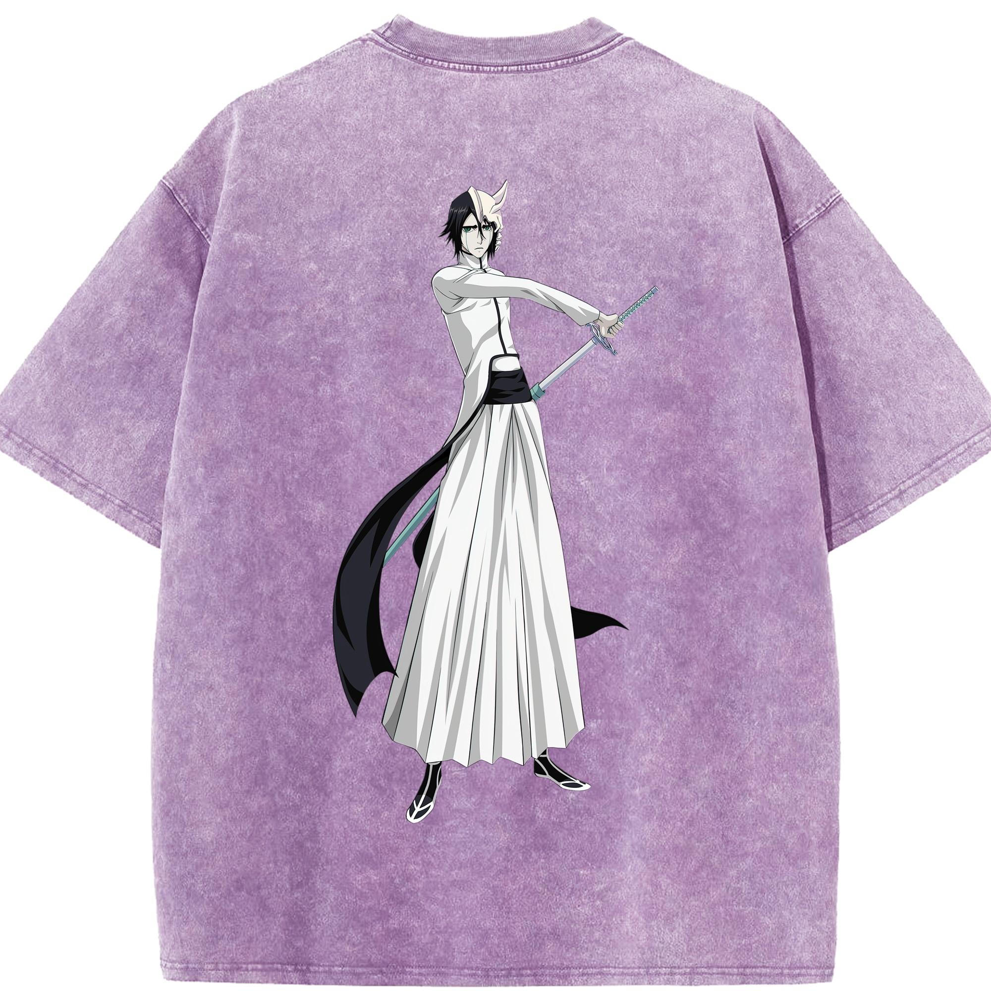 （画像用） ブリーチ ウルキオラ·シファー BLEACH Ulquiorra cifer 綿100% ヴィンテージ風 半袖Tシャツ（背面プリント）
