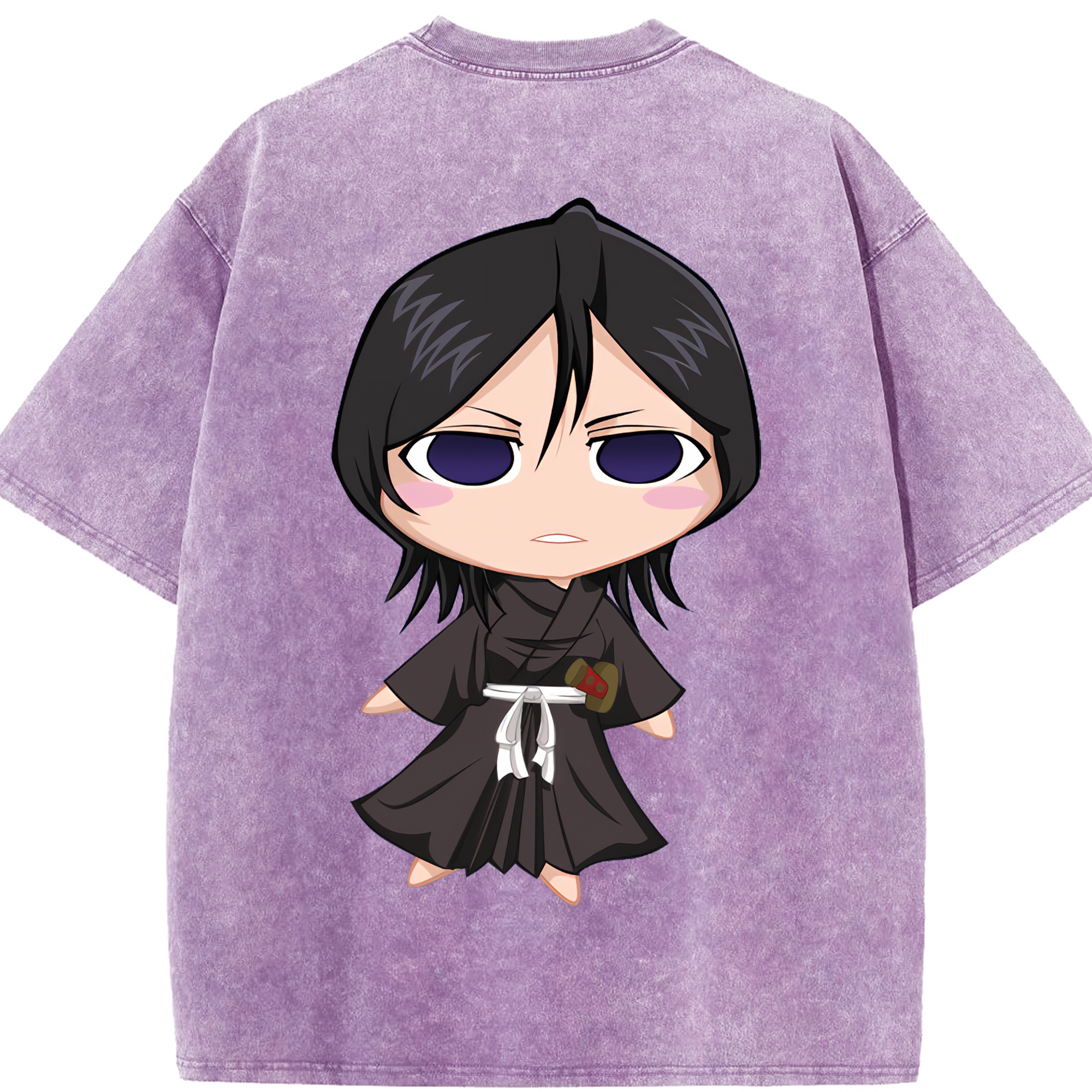 （画像用） ブリーチ 朽木ルキア BLEACH Kuchiki Rukia 綿100% ヴィンテージ風 半袖Tシャツ（背面プリント）