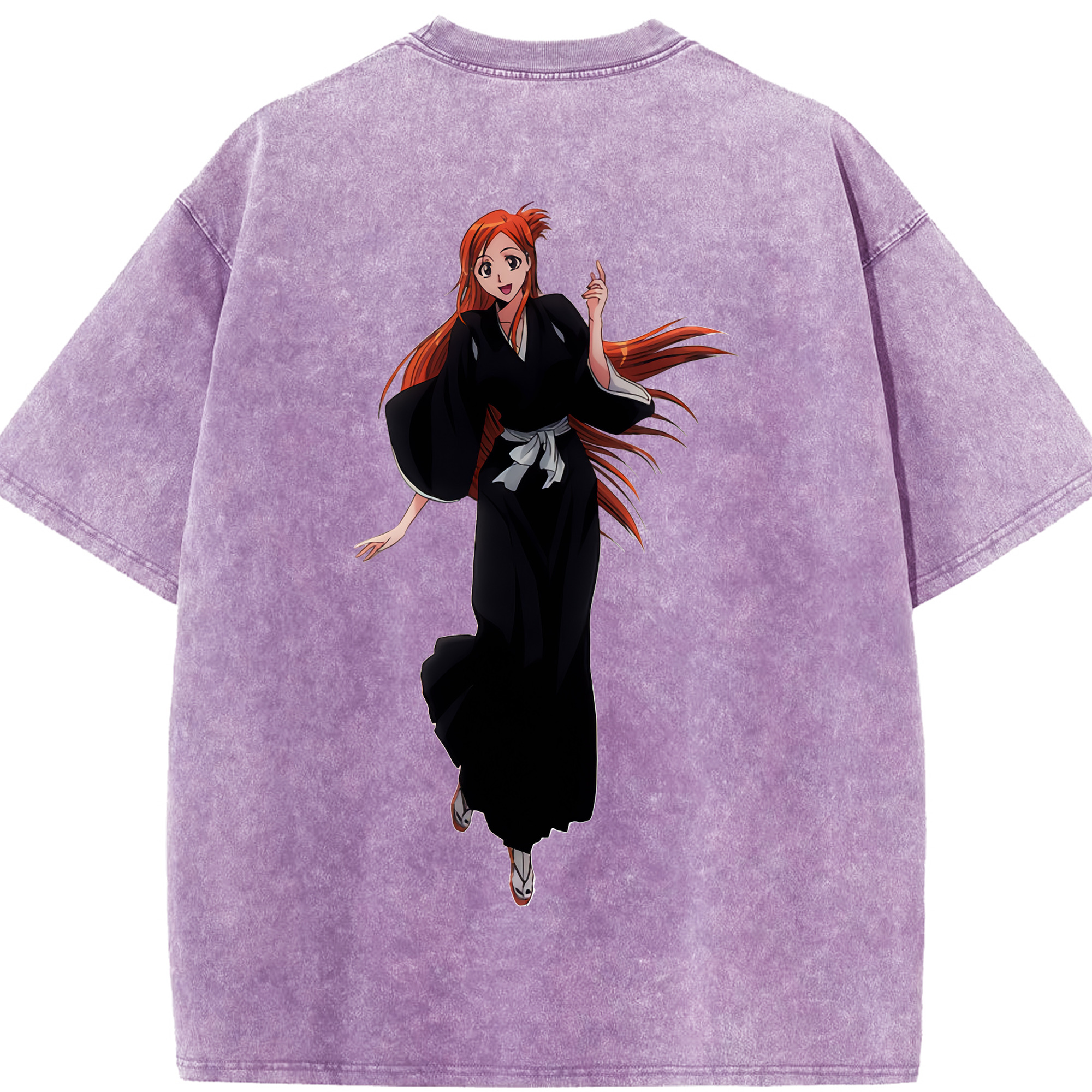 （画像用） ブリーチ 井上織姫（いのうえおりひめ） BLEACH Inoue Orihime 綿100% ヴィンテージ風 半袖Tシャツ（背面プリント）