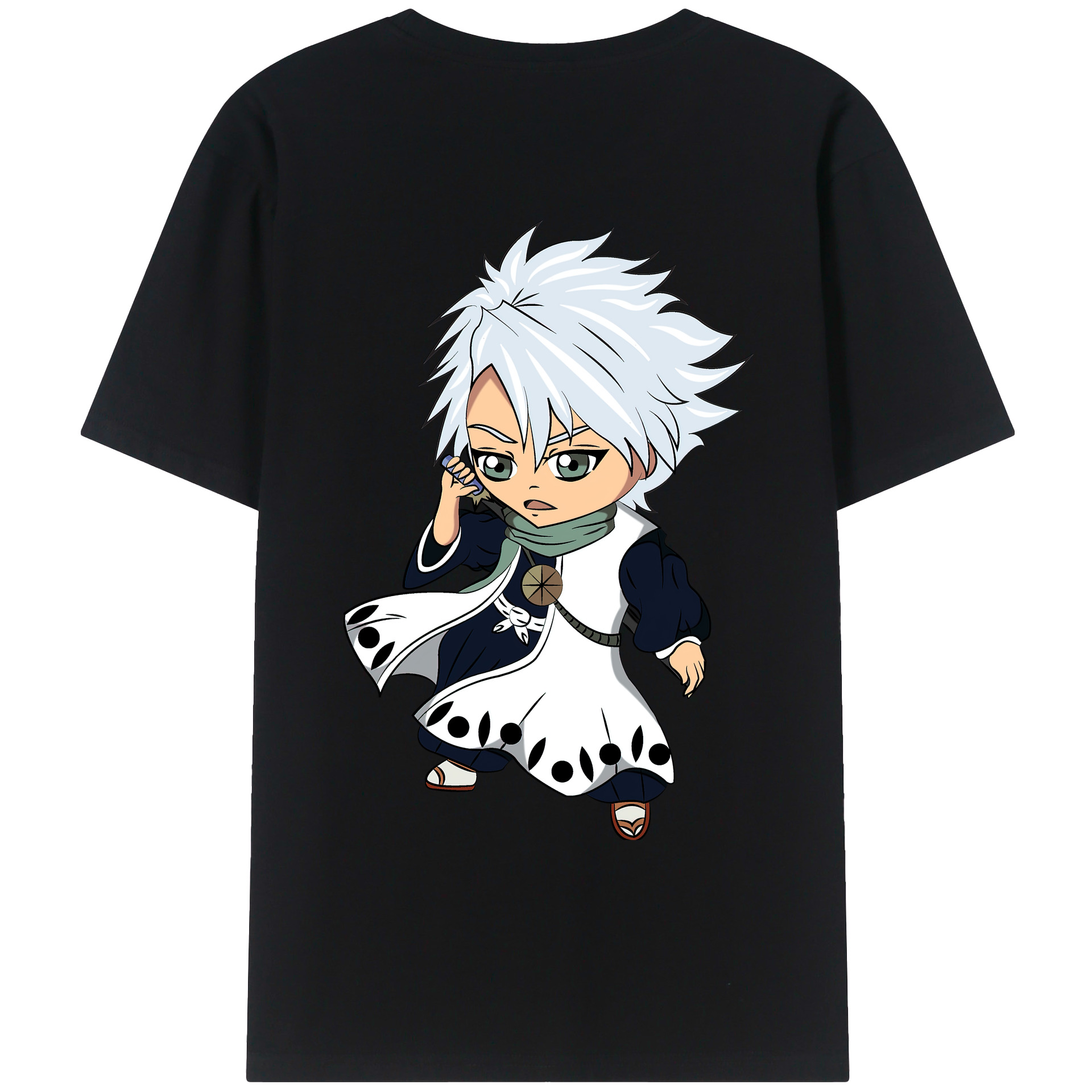 （画像用） ブリーチ 日番谷冬獅郎（ひつがや とうしろう） BLEACH Hitsugaya Toushirou 綿100％ メンズ半袖Tシャツ（バックプリント） 通気性