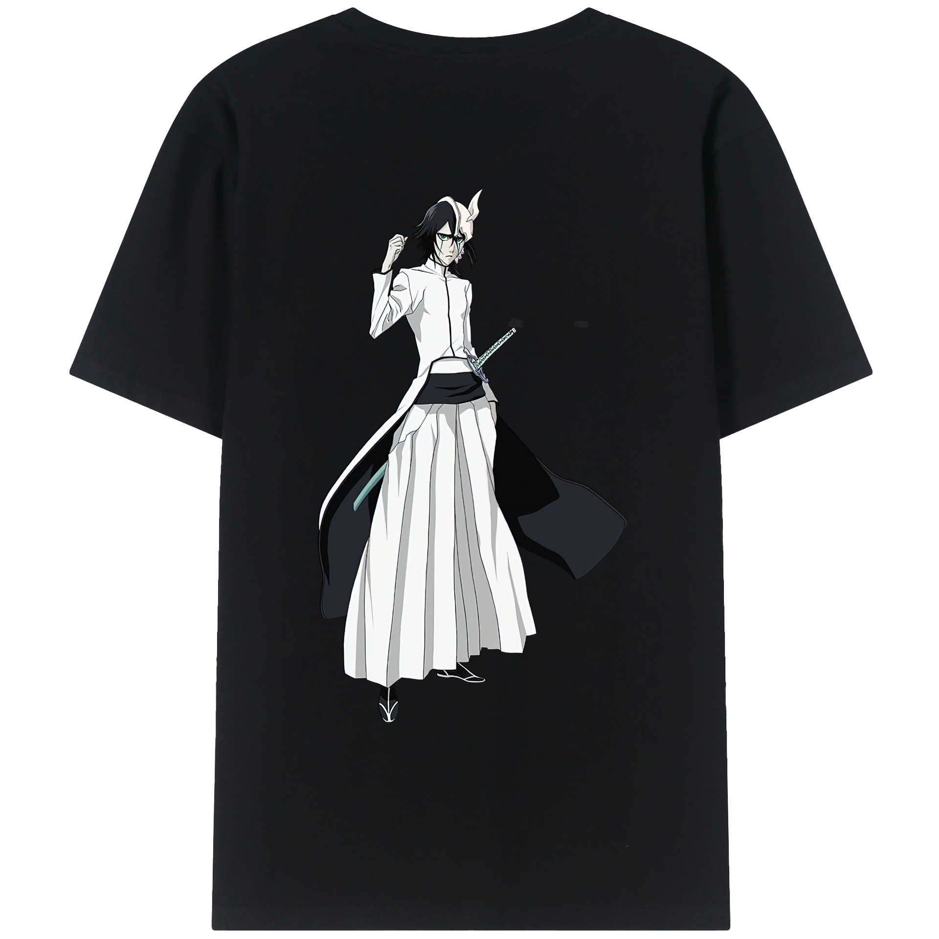 （画像用） ブリーチ ウルキオラ·シファー BLEACH Ulquiorra cifer 綿100％ メンズ半袖Tシャツ（バックプリント） 通気性