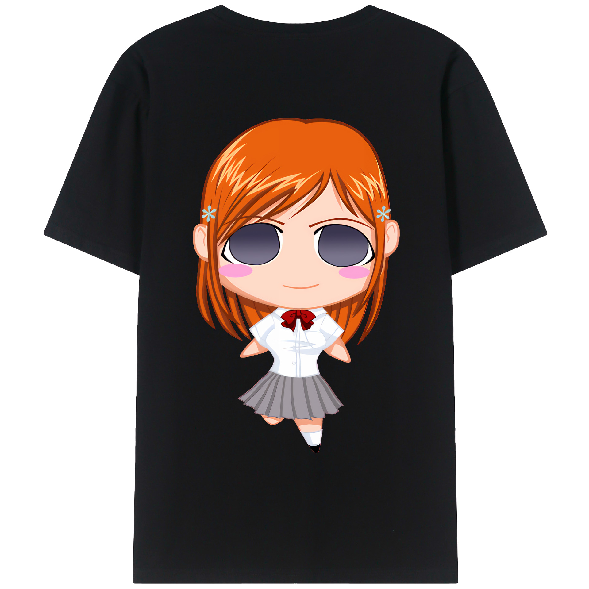 （画像用） ブリーチ 井上織姫（いのうえおりひめ） BLEACH Inoue Orihime 綿100％ メンズ半袖Tシャツ（バックプリント） 通気性