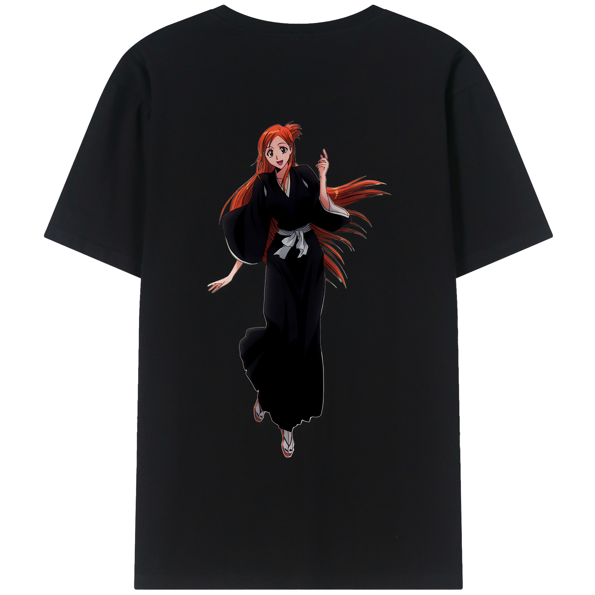 （画像用） ブリーチ 井上織姫（いのうえおりひめ） BLEACH Inoue Orihime 綿100％ メンズ半袖Tシャツ（バックプリント） 通気性