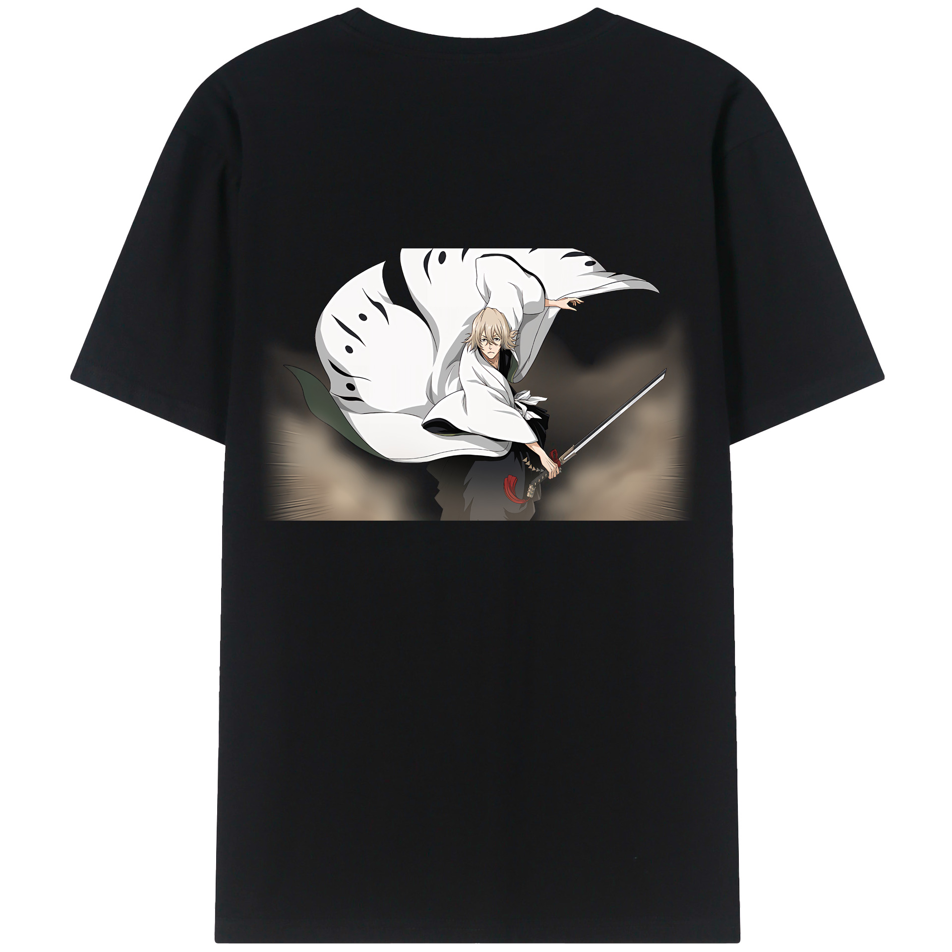 （画像用） "ブリーチ 浦原 喜助（うらはら きすけ） BLEACH Urahara Kisuke " 綿100％ メンズ半袖Tシャツ（バックプリント） 通気性