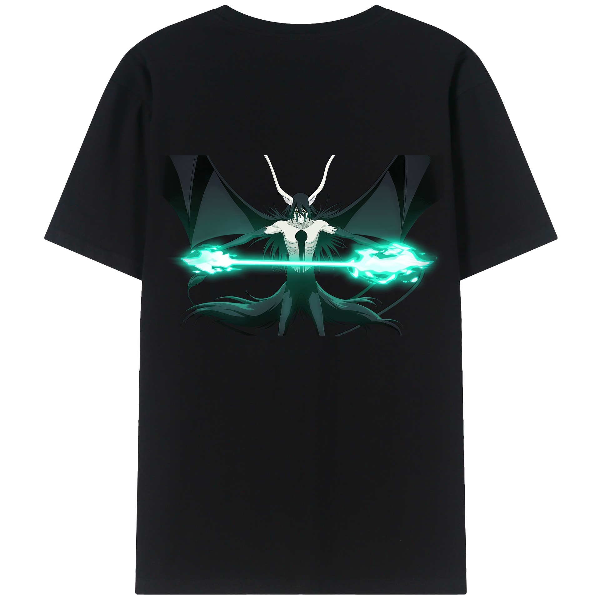 （画像用） ブリーチ ウルキオラ·シファー BLEACH Ulquiorra cifer 綿100％ メンズ半袖Tシャツ（バックプリント） 通気性