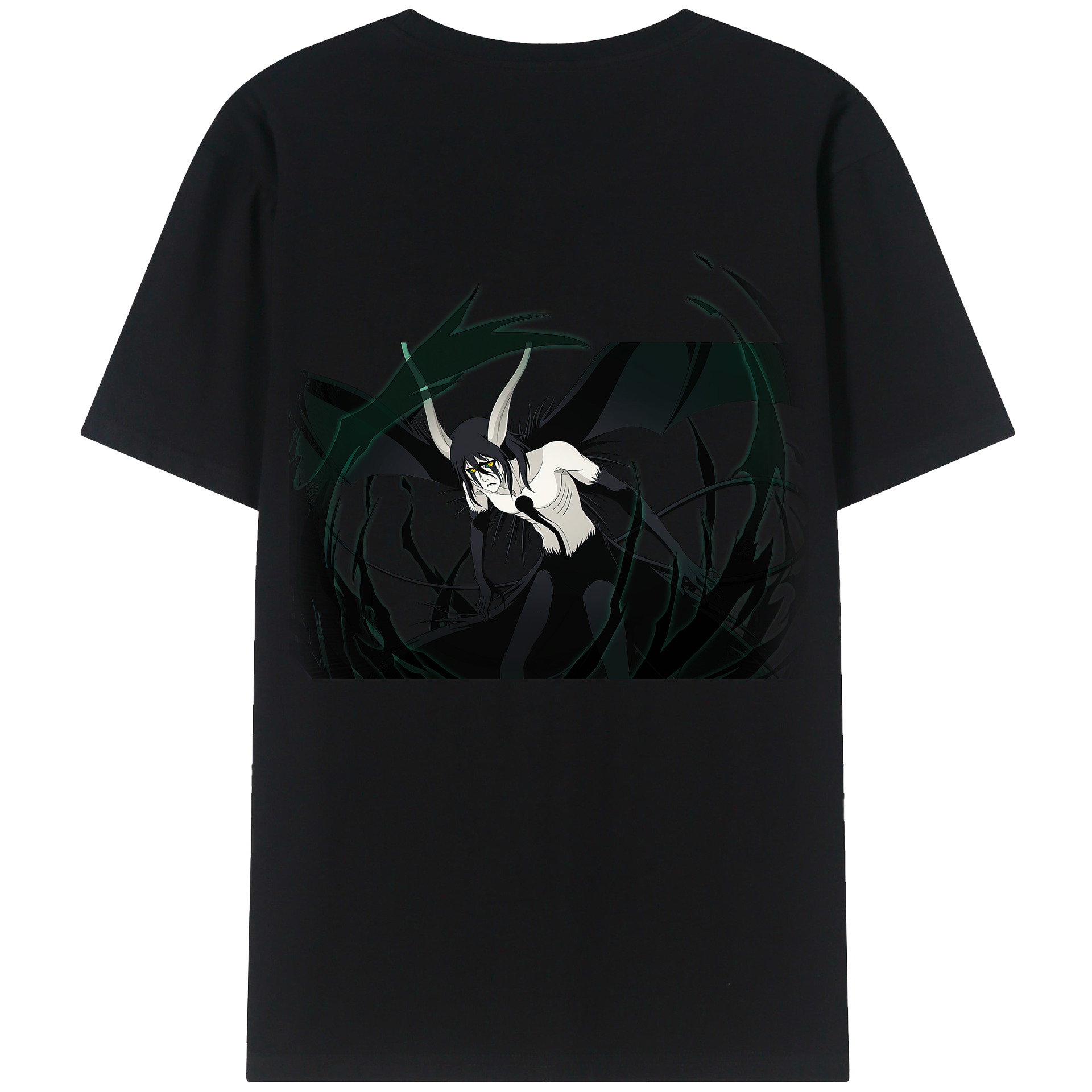 （画像用） ブリーチ ウルキオラ·シファー BLEACH Ulquiorra cifer 綿100％ メンズ半袖Tシャツ（バックプリント） 通気性