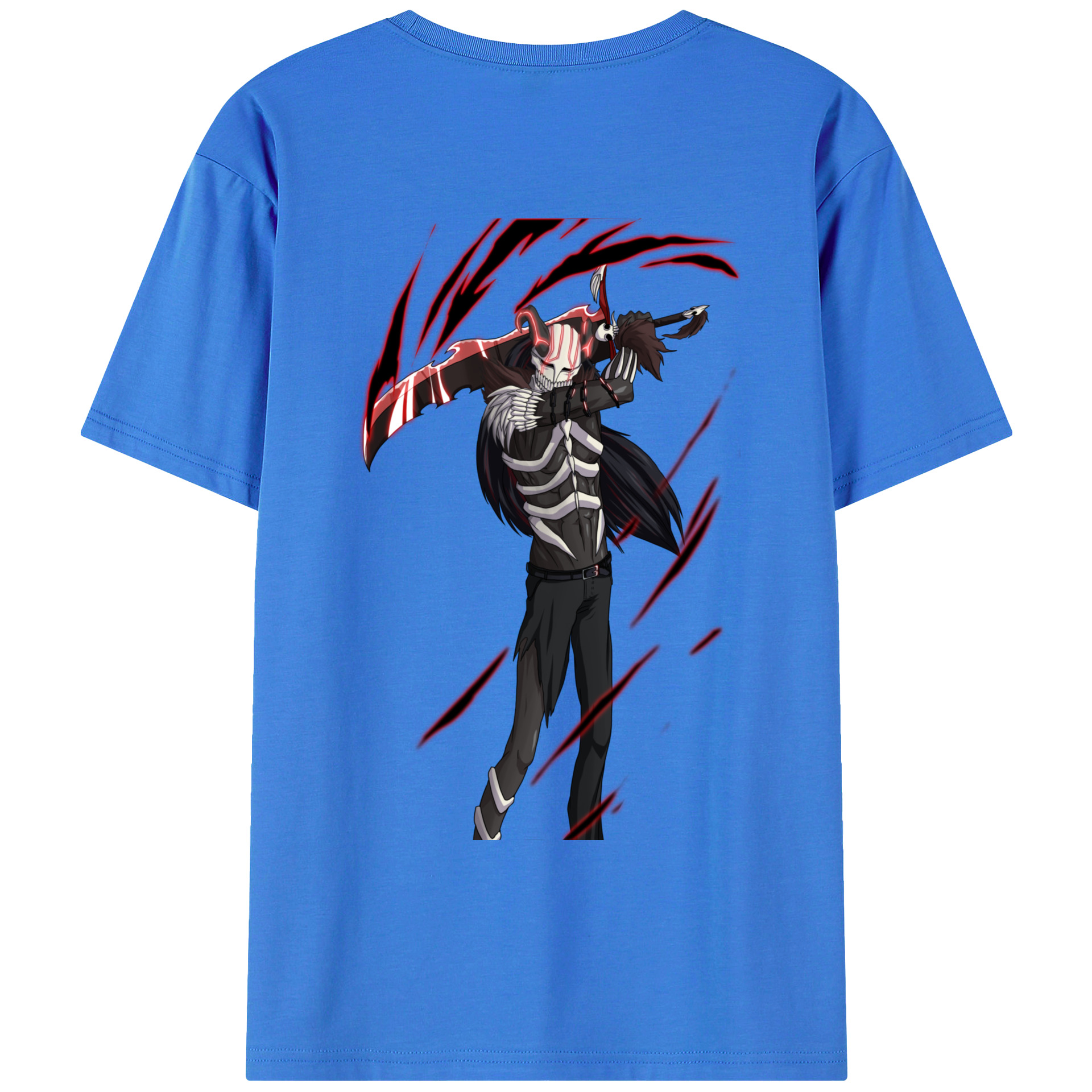 （画像用） ブリーチ 黒崎一護（くろさき いちご）BLEACH Kurosaki Ichigo 綿100％ メンズ半袖Tシャツ（バックプリント） 通気性