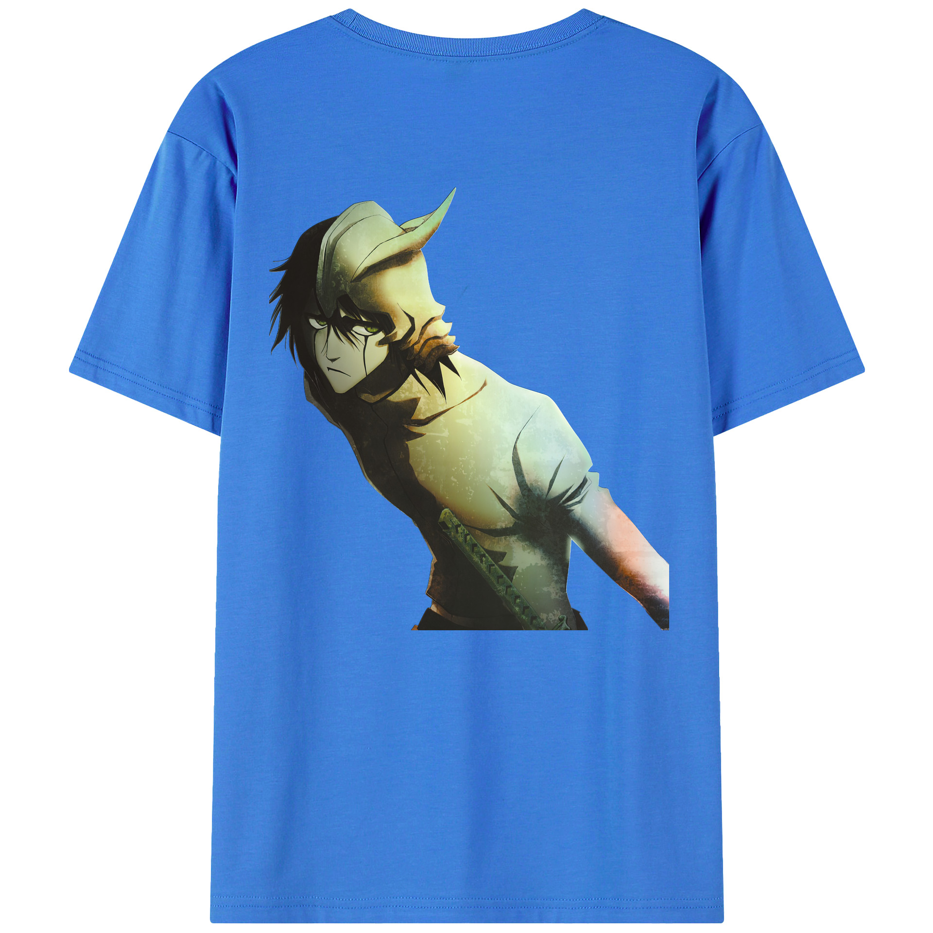 （画像用） ブリーチ ウルキオラ·シファー BLEACH Ulquiorra cifer 綿100％ メンズ半袖Tシャツ（バックプリント） 通気性