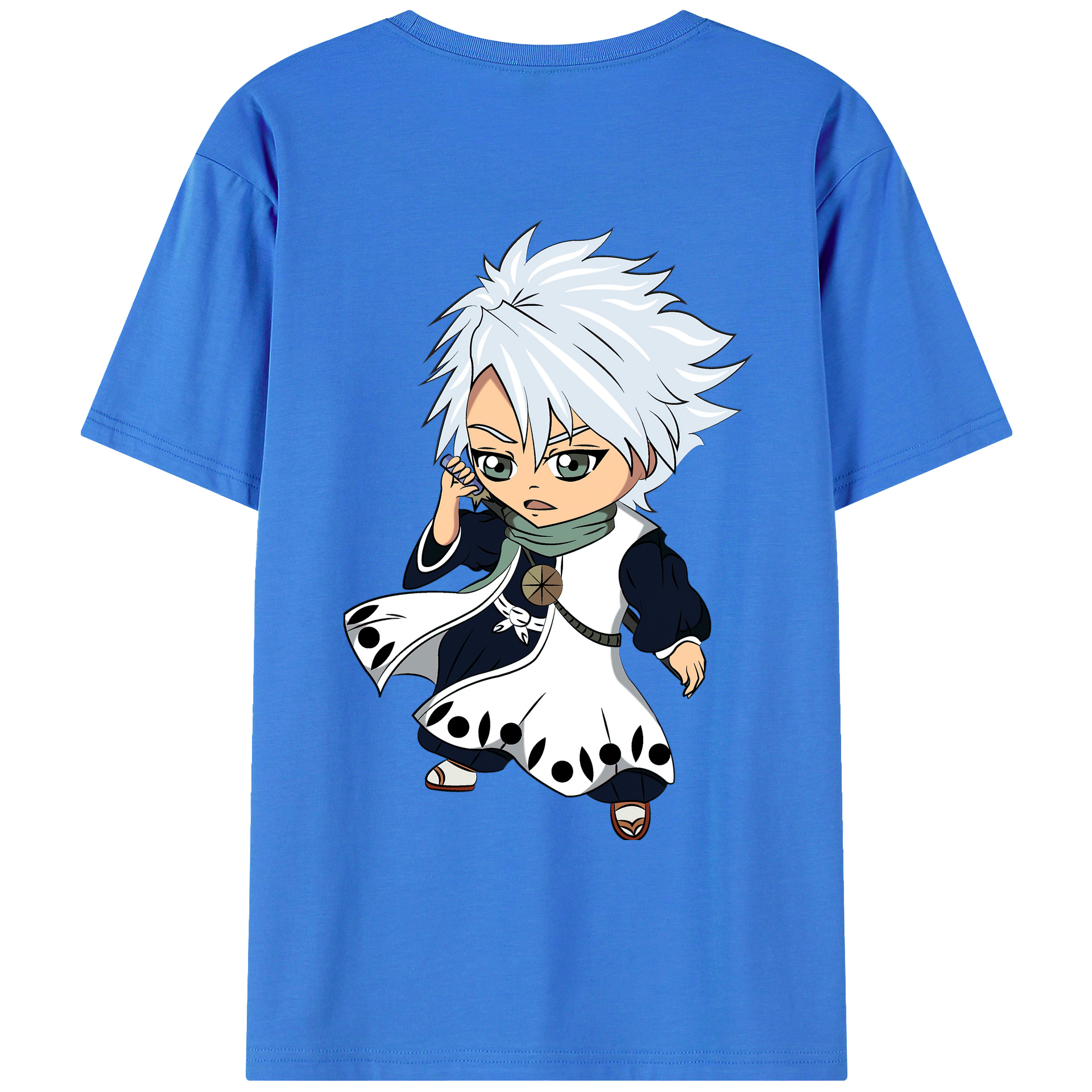 （画像用） ブリーチ 日番谷冬獅郎（ひつがや とうしろう） BLEACH Hitsugaya Toushirou 綿100％ メンズ半袖Tシャツ（バックプリント） 通気性