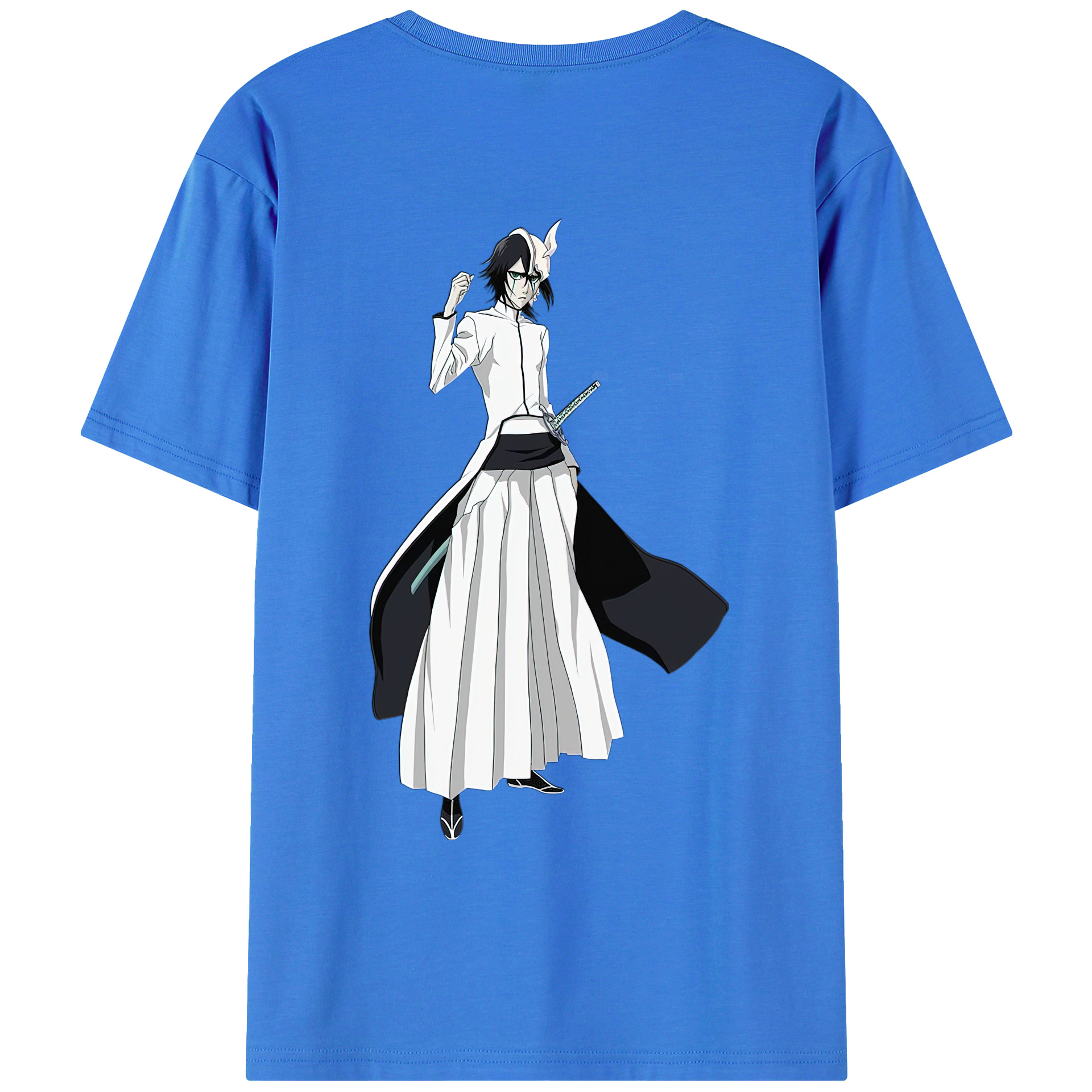 （画像用） ブリーチ ウルキオラ·シファー BLEACH Ulquiorra cifer 綿100％ メンズ半袖Tシャツ（バックプリント） 通気性