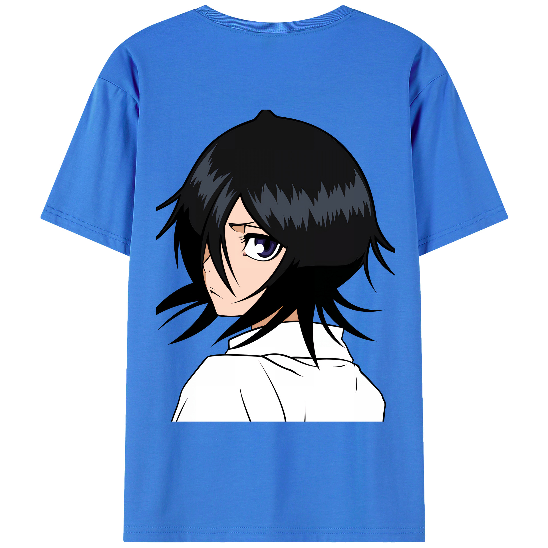 （画像用） ブリーチ 朽木ルキア BLEACH Kuchiki Rukia 綿100％ メンズ半袖Tシャツ（バックプリント） 通気性