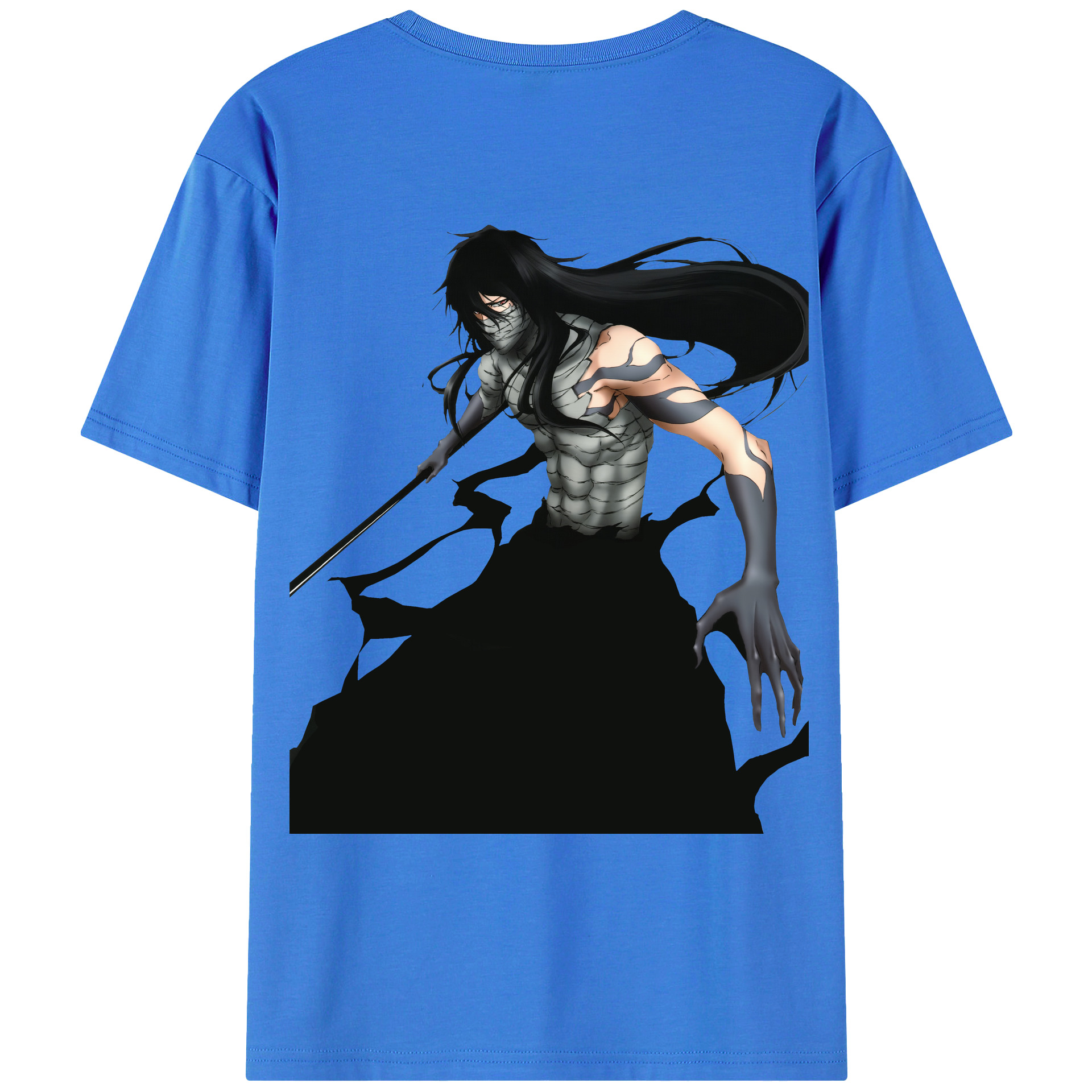 （画像用） ブリーチ 黒崎一護（くろさき いちご）BLEACH Kurosaki Ichigo 綿100％ メンズ半袖Tシャツ（バックプリント） 通気性