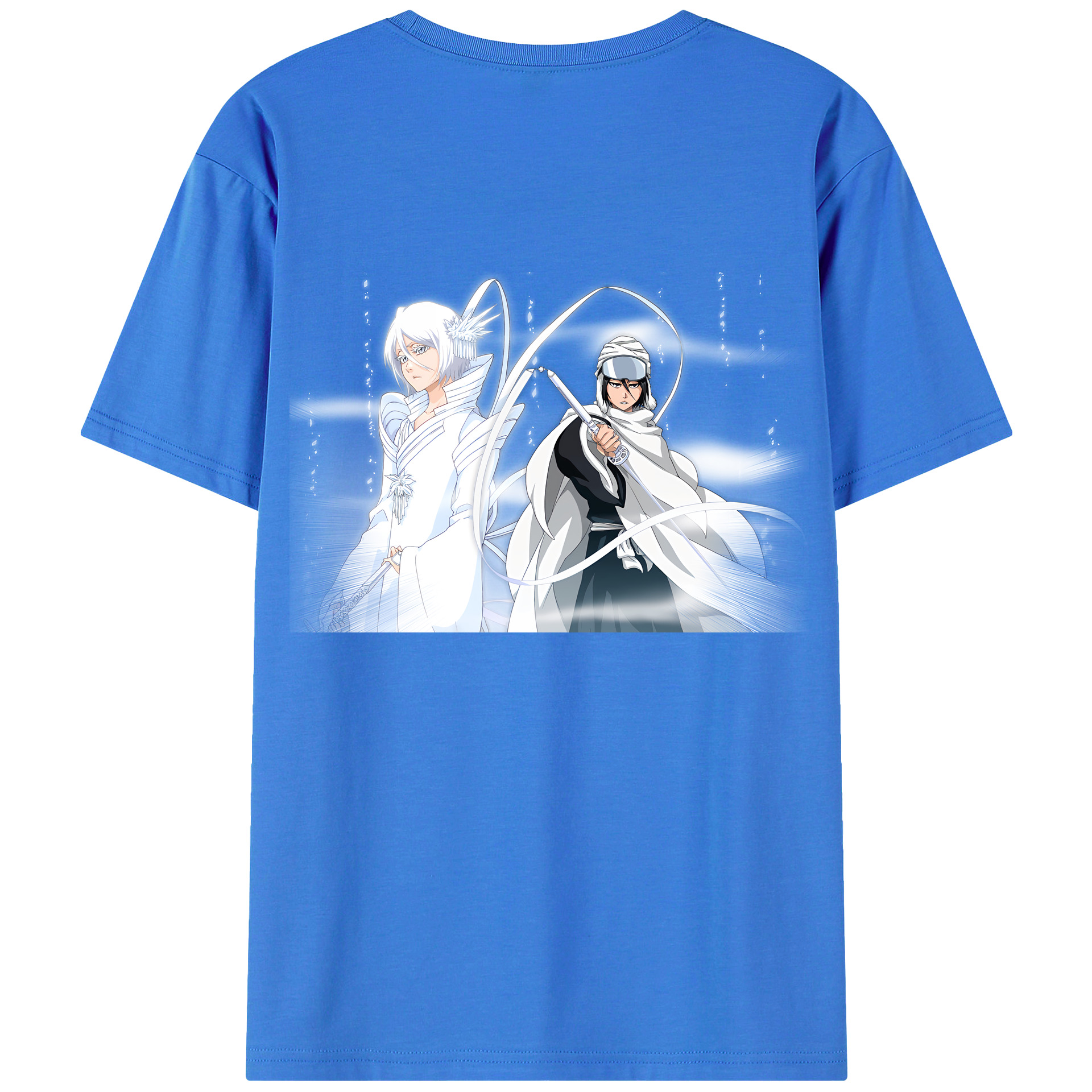 （画像用） ブリーチ 朽木ルキア BLEACH Kuchiki Rukia 綿100％ メンズ半袖Tシャツ（バックプリント） 通気性