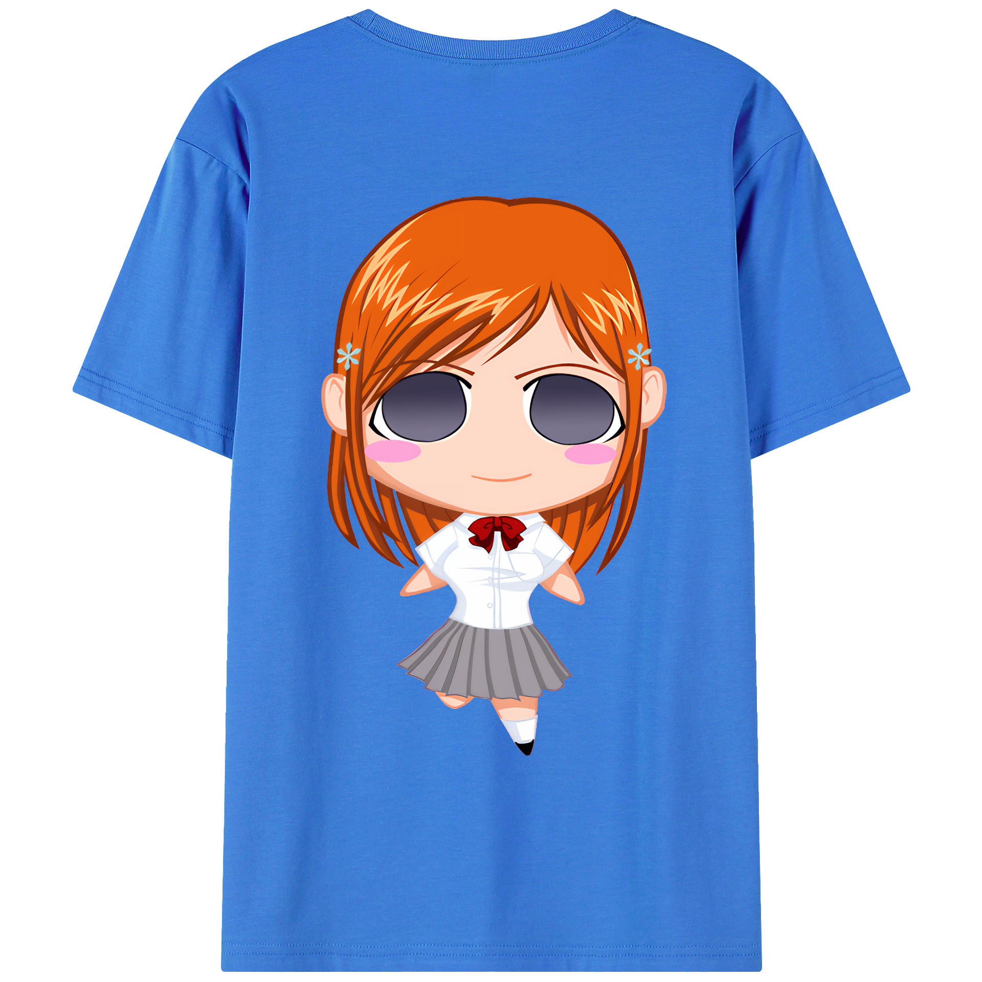 （画像用） ブリーチ 井上織姫（いのうえおりひめ） BLEACH Inoue Orihime 綿100％ メンズ半袖Tシャツ（バックプリント） 通気性