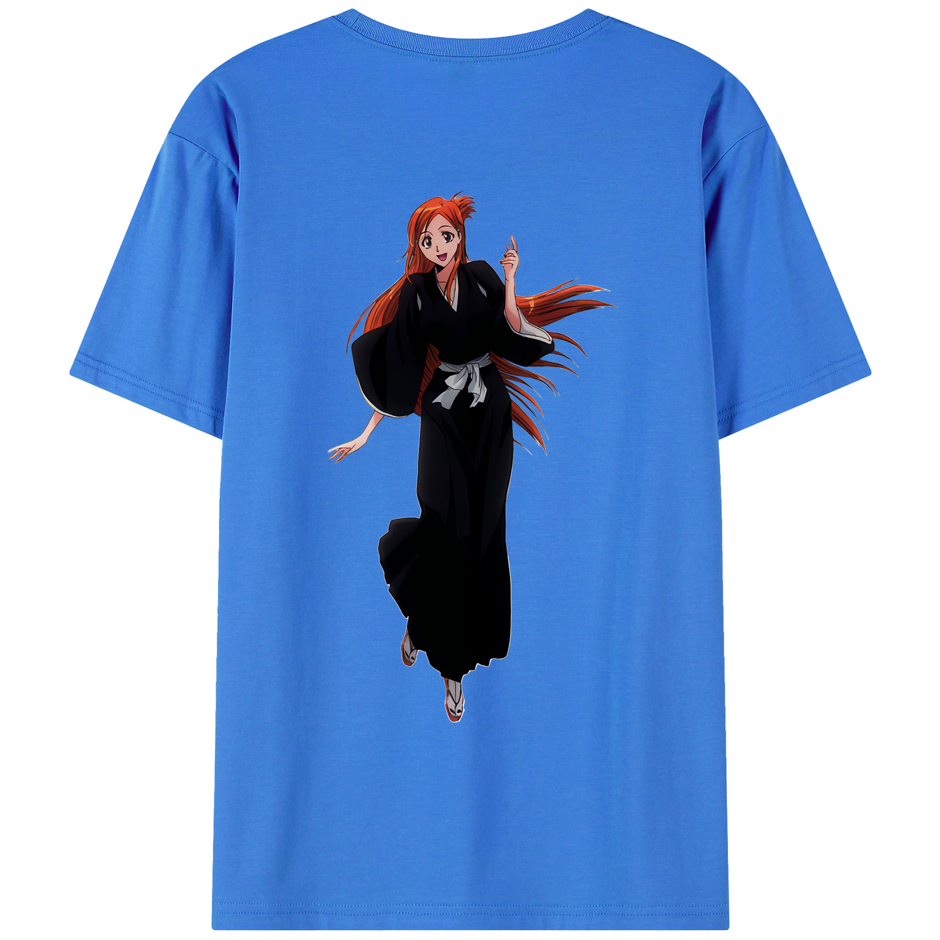 （画像用） ブリーチ 井上織姫（いのうえおりひめ） BLEACH Inoue Orihime 綿100％ メンズ半袖Tシャツ（バックプリント） 通気性