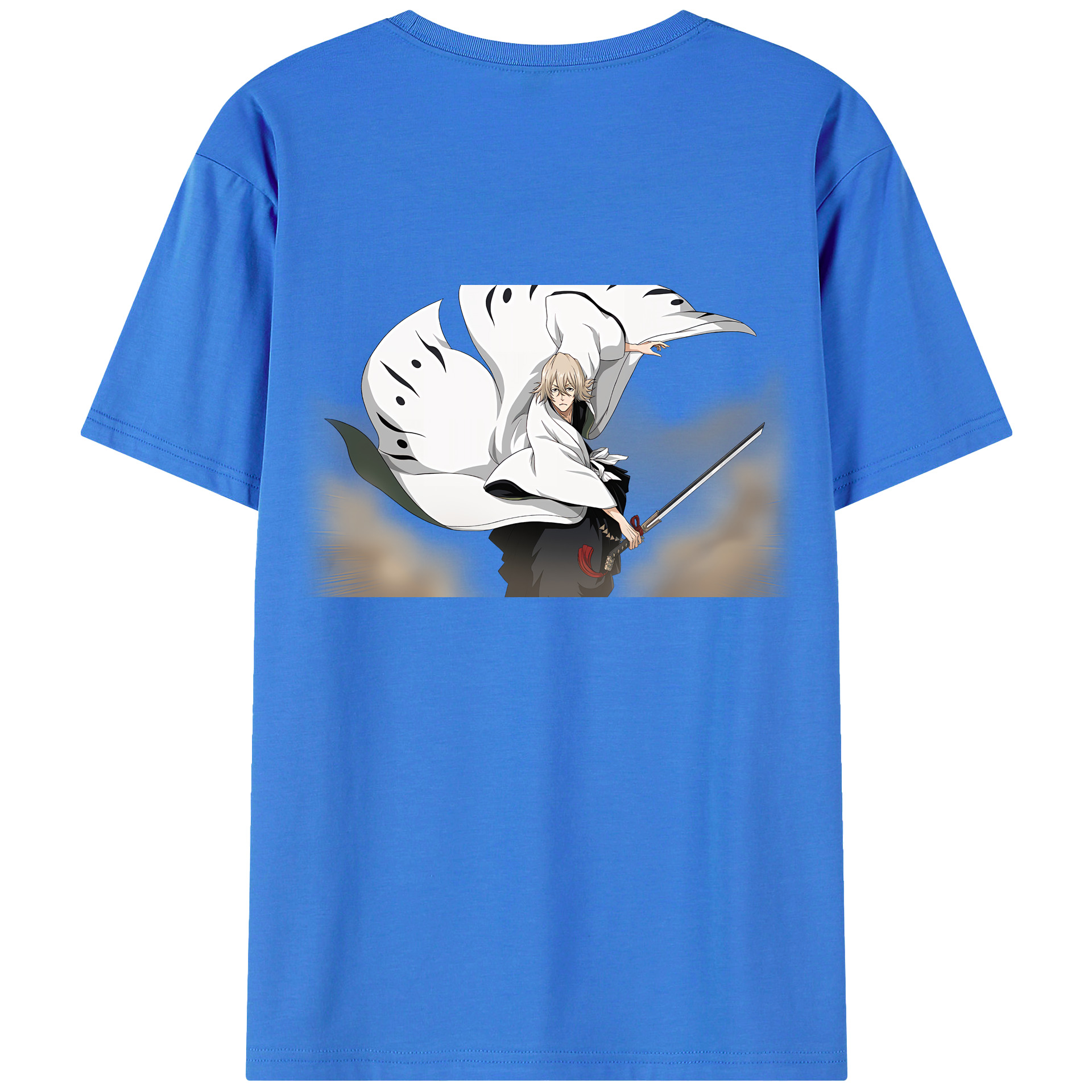 （画像用） "ブリーチ 浦原 喜助（うらはら きすけ） BLEACH Urahara Kisuke " 綿100％ メンズ半袖Tシャツ（バックプリント） 通気性