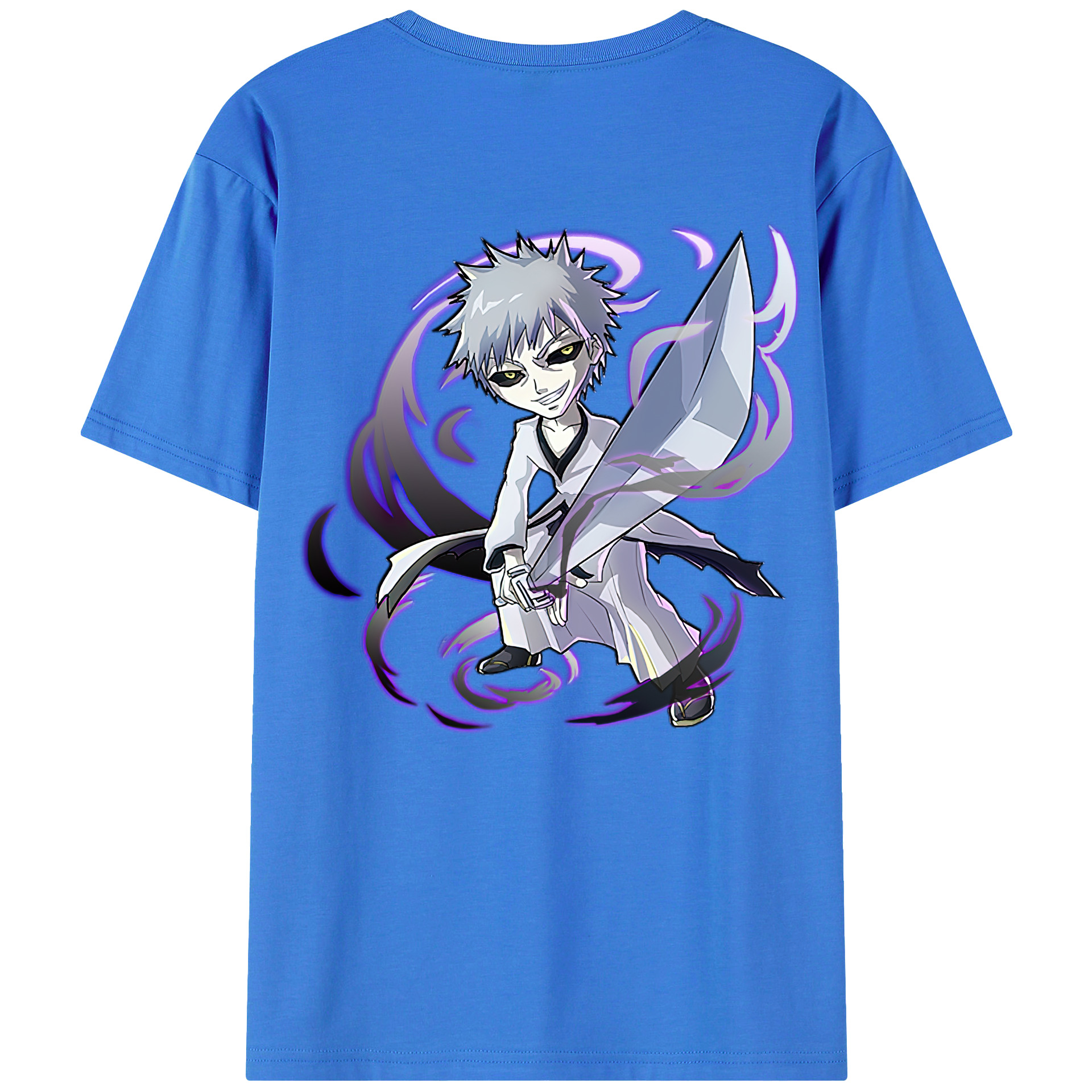 （画像用） ブリーチ 黒崎一護（くろさき いちご）BLEACH Kurosaki Ichigo 綿100％ メンズ半袖Tシャツ（バックプリント） 通気性
