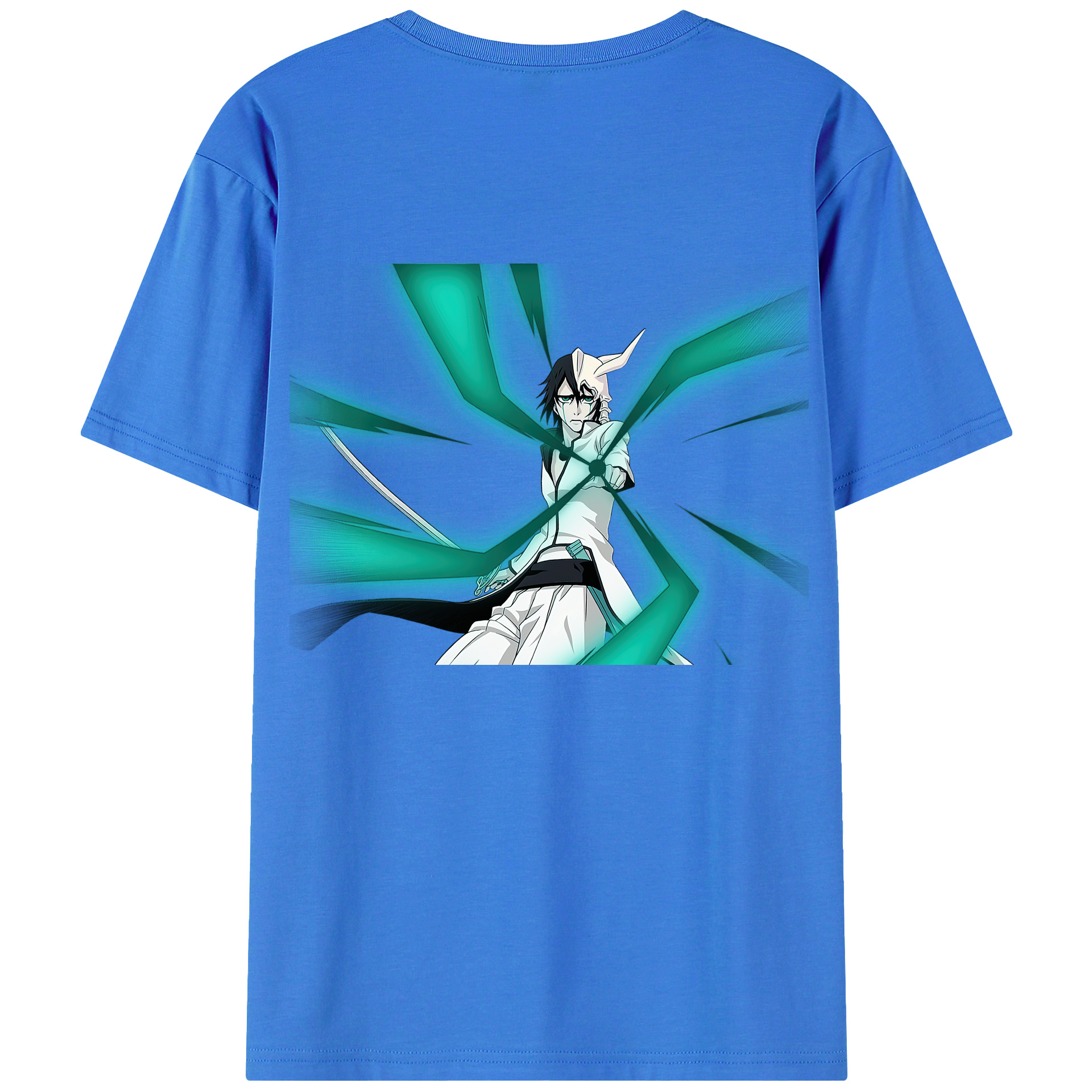 （画像用） ブリーチ ウルキオラ·シファー BLEACH Ulquiorra cifer 綿100％ メンズ半袖Tシャツ（バックプリント） 通気性