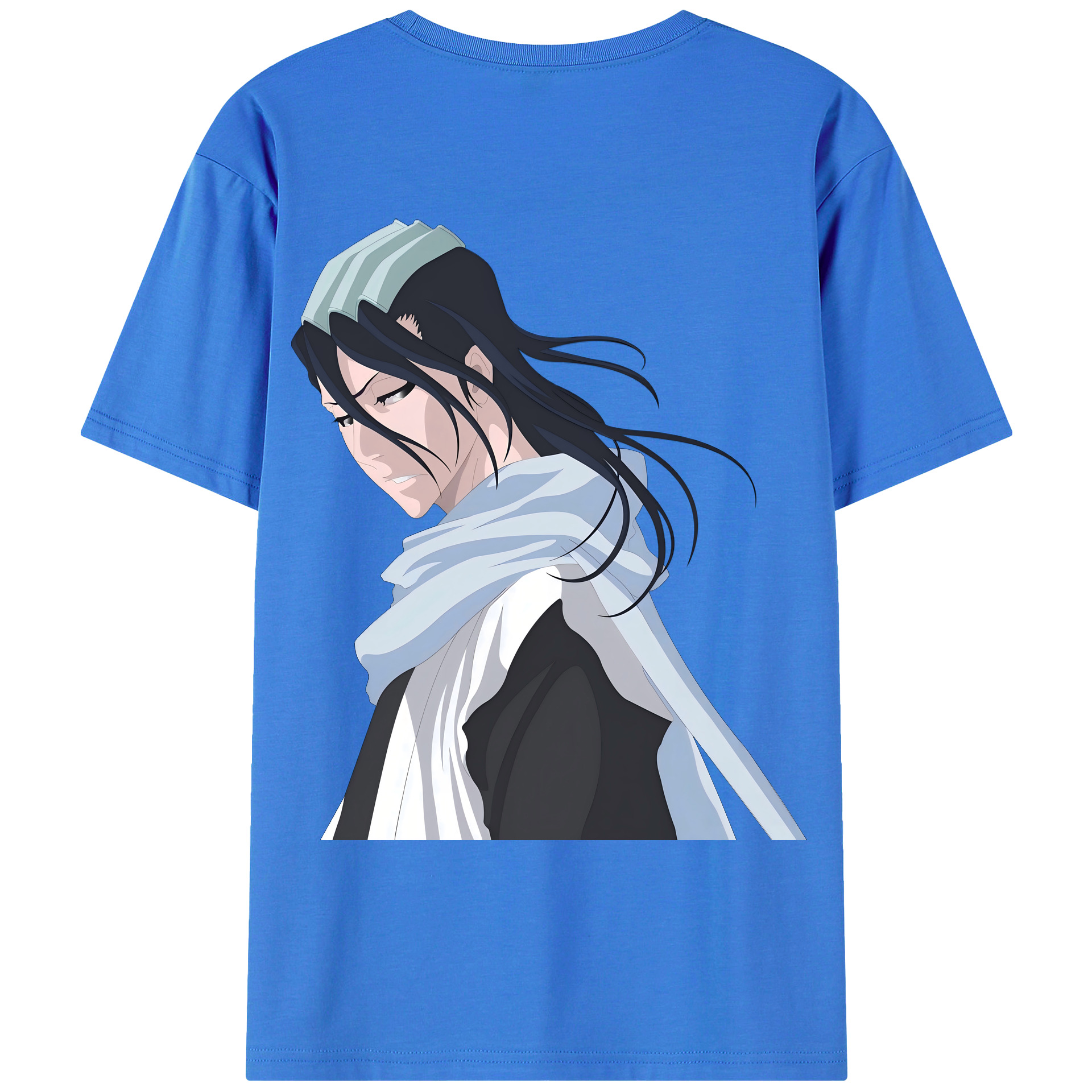 （画像用） ブリーチ くちき びゃくや BLEACH Kuchiki Byakuya 綿100％ メンズ半袖Tシャツ（バックプリント） 通気性