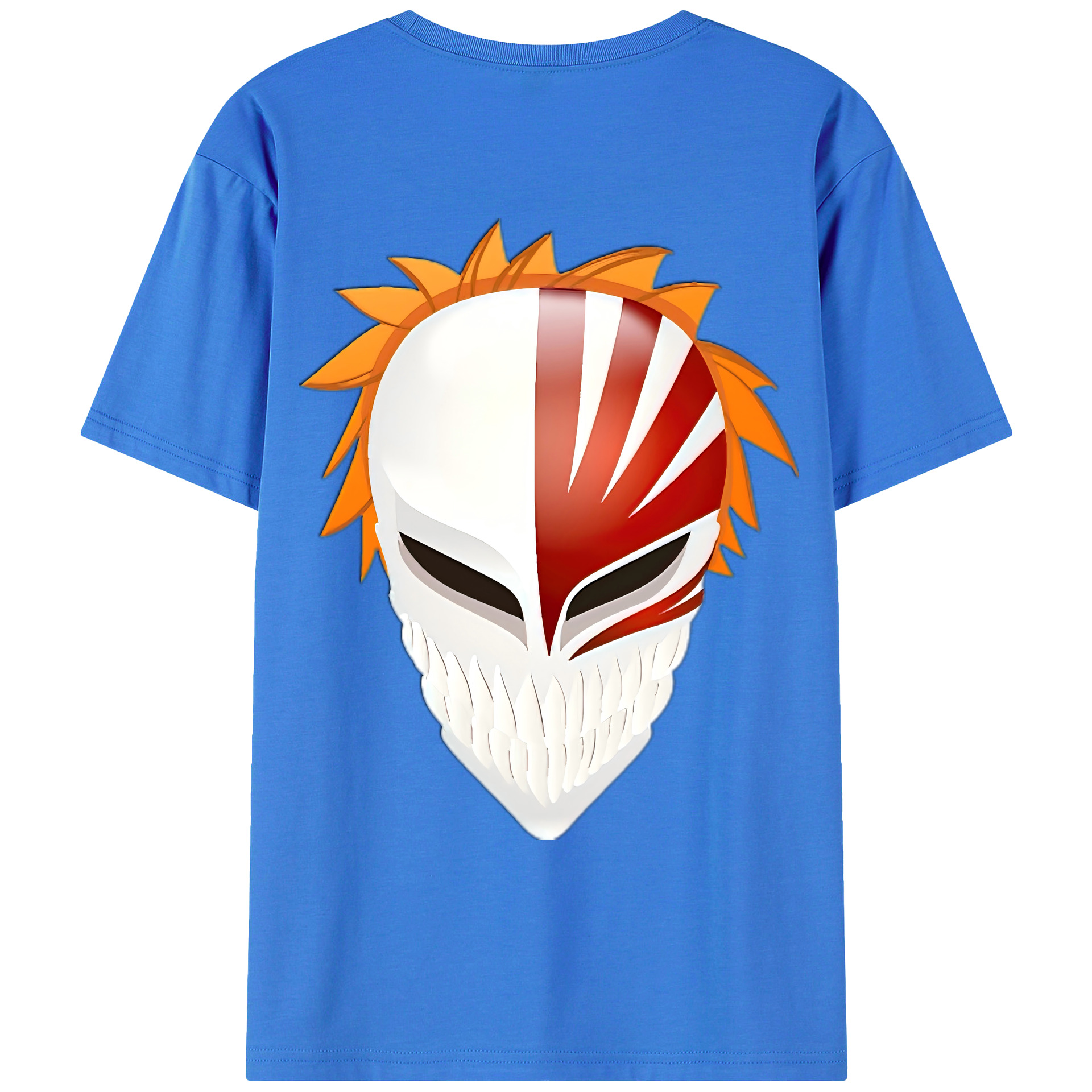 （画像用） ブリーチ 黒崎一護（くろさき いちご）BLEACH Kurosaki Ichigo 綿100％ メンズ半袖Tシャツ（バックプリント） 通気性