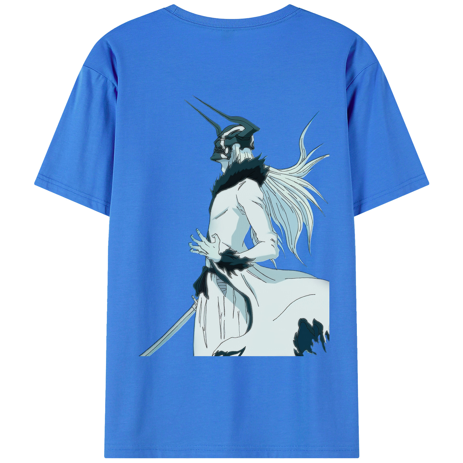 （画像用） ブリーチ 黒崎一護（くろさき いちご）BLEACH Kurosaki Ichigo 綿100％ メンズ半袖Tシャツ（バックプリント） 通気性