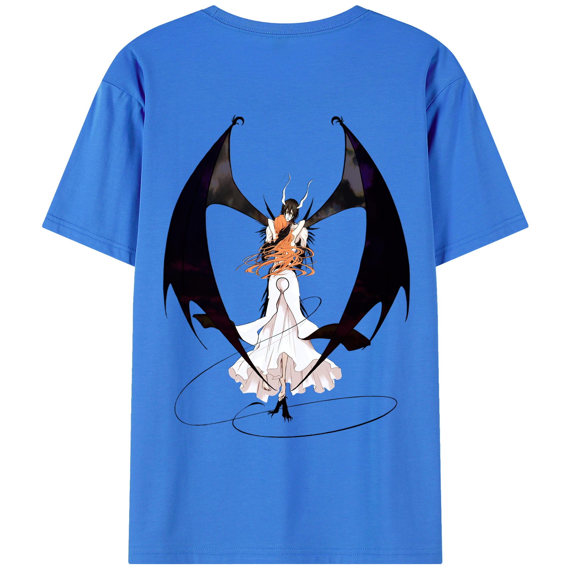 （画像用） ブリーチ ウルキオラ·シファー BLEACH Ulquiorra cifer 綿100％ メンズ半袖Tシャツ（バックプリント） 通気性