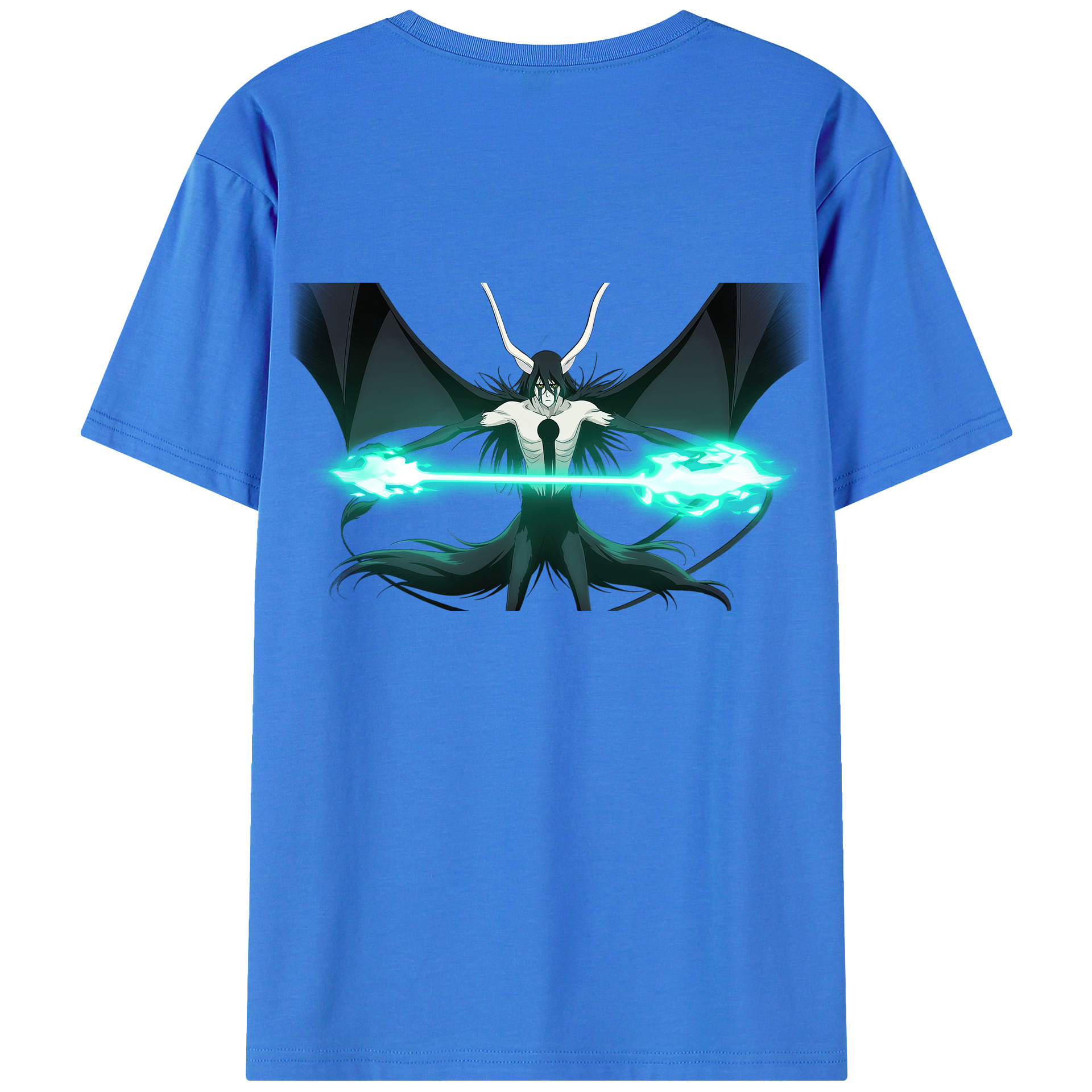 （画像用） ブリーチ ウルキオラ·シファー BLEACH Ulquiorra cifer 綿100％ メンズ半袖Tシャツ（バックプリント） 通気性