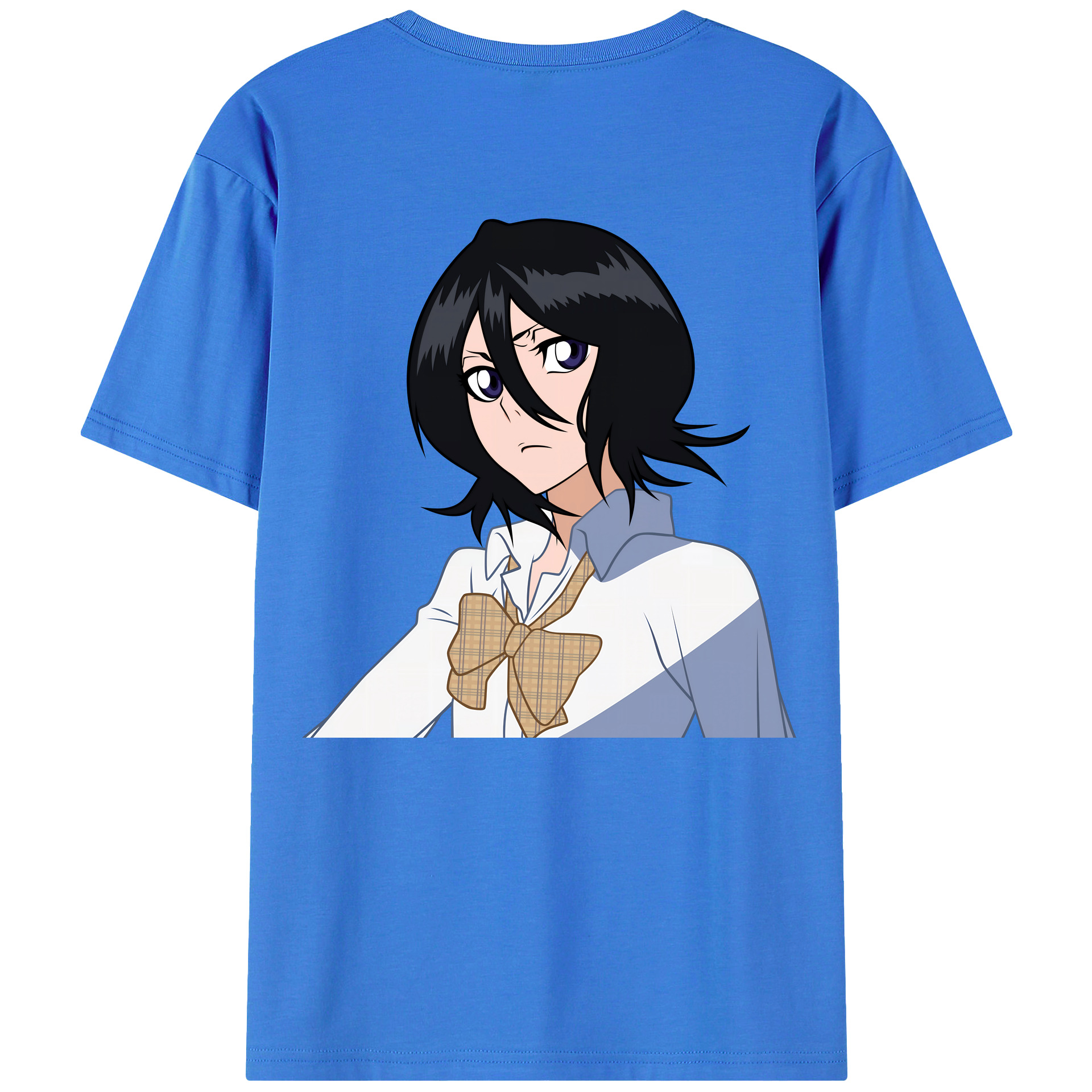 （画像用） ブリーチ 朽木ルキア BLEACH Kuchiki Rukia 綿100％ メンズ半袖Tシャツ（バックプリント） 通気性
