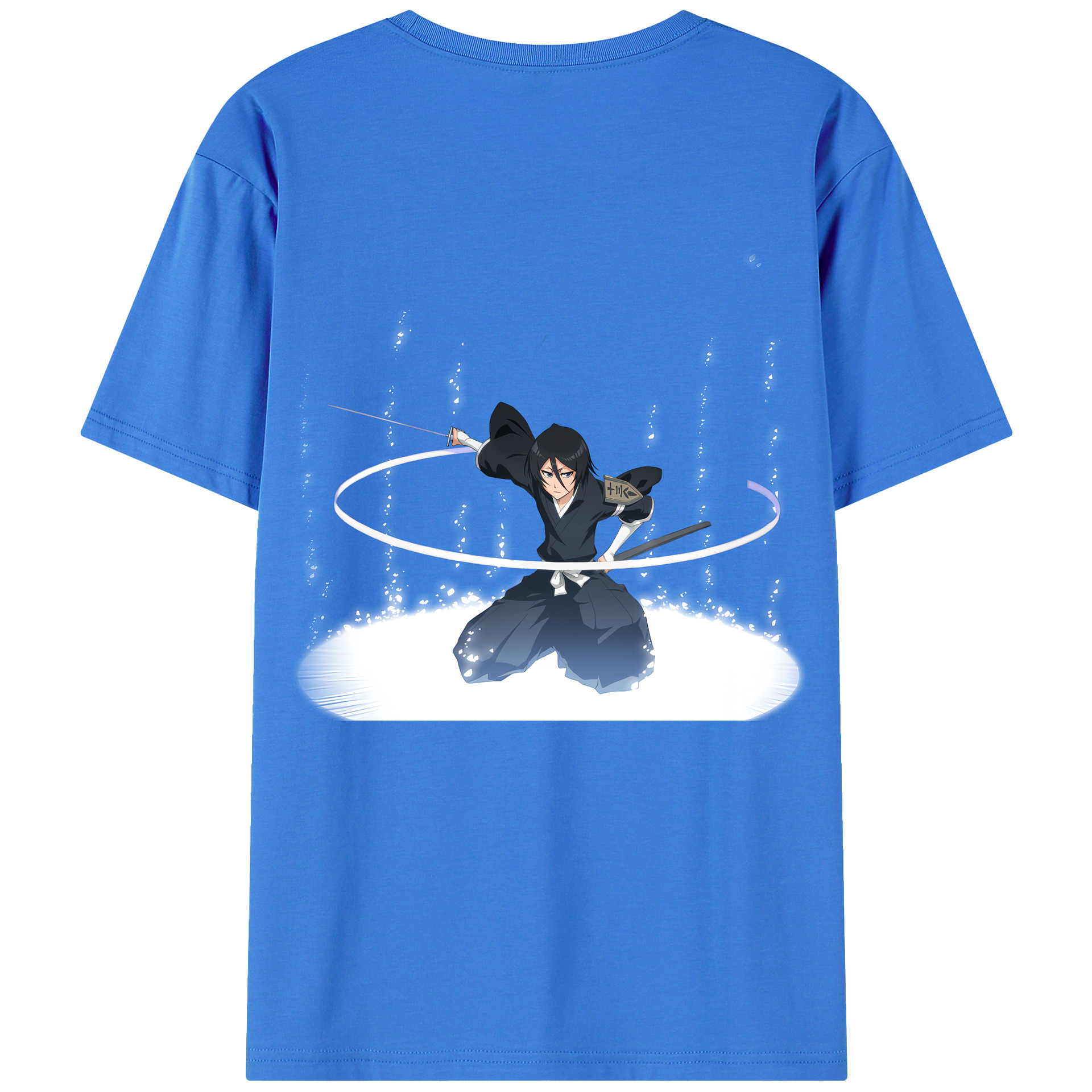 （画像用） ブリーチ 朽木ルキア BLEACH Kuchiki Rukia 綿100％ メンズ半袖Tシャツ（バックプリント） 通気性
