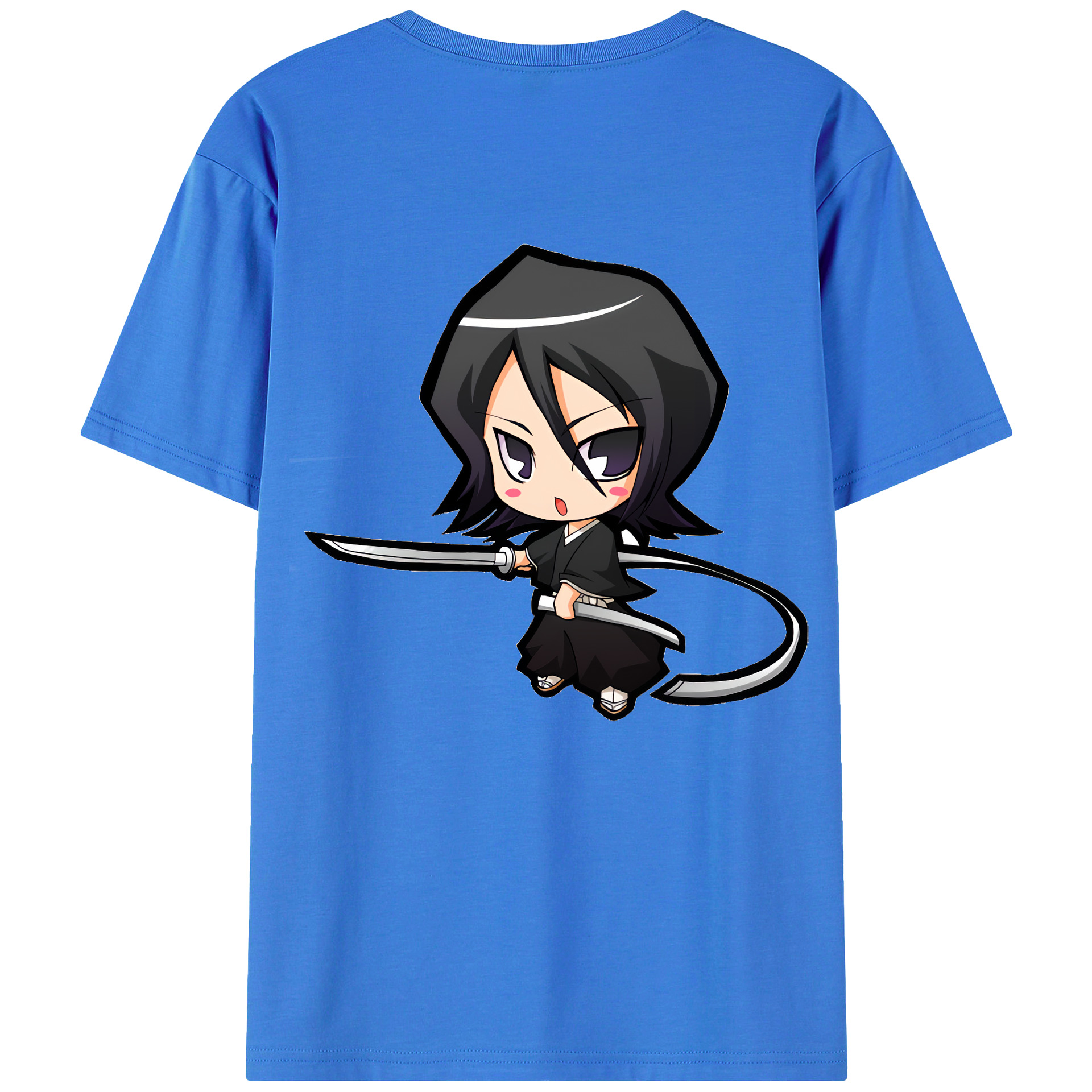 （画像用） ブリーチ 朽木ルキア BLEACH Kuchiki Rukia 綿100％ メンズ半袖Tシャツ（バックプリント） 通気性