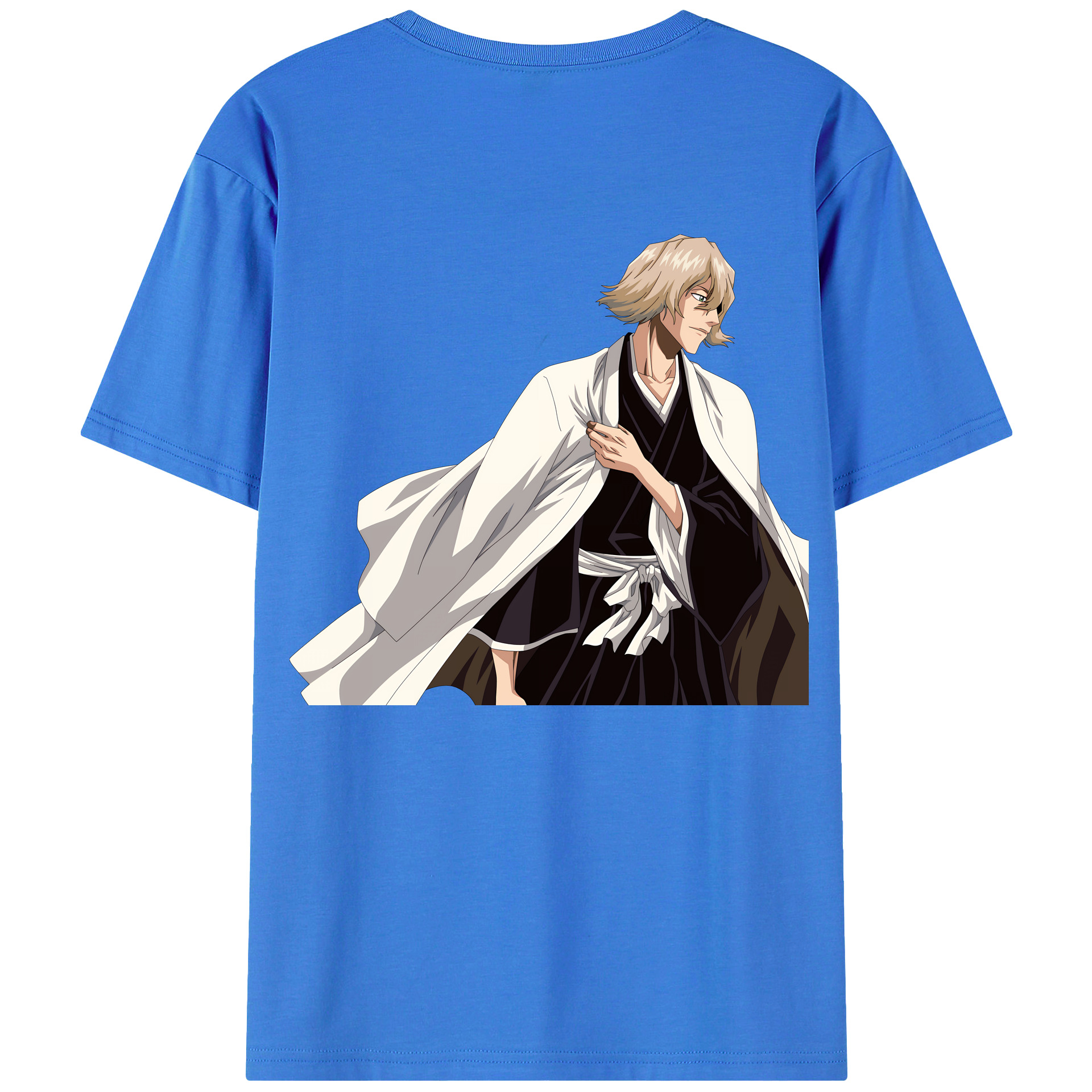 （画像用） "ブリーチ 浦原 喜助（うらはら きすけ） BLEACH Urahara Kisuke " 綿100％ メンズ半袖Tシャツ（バックプリント） 通気性