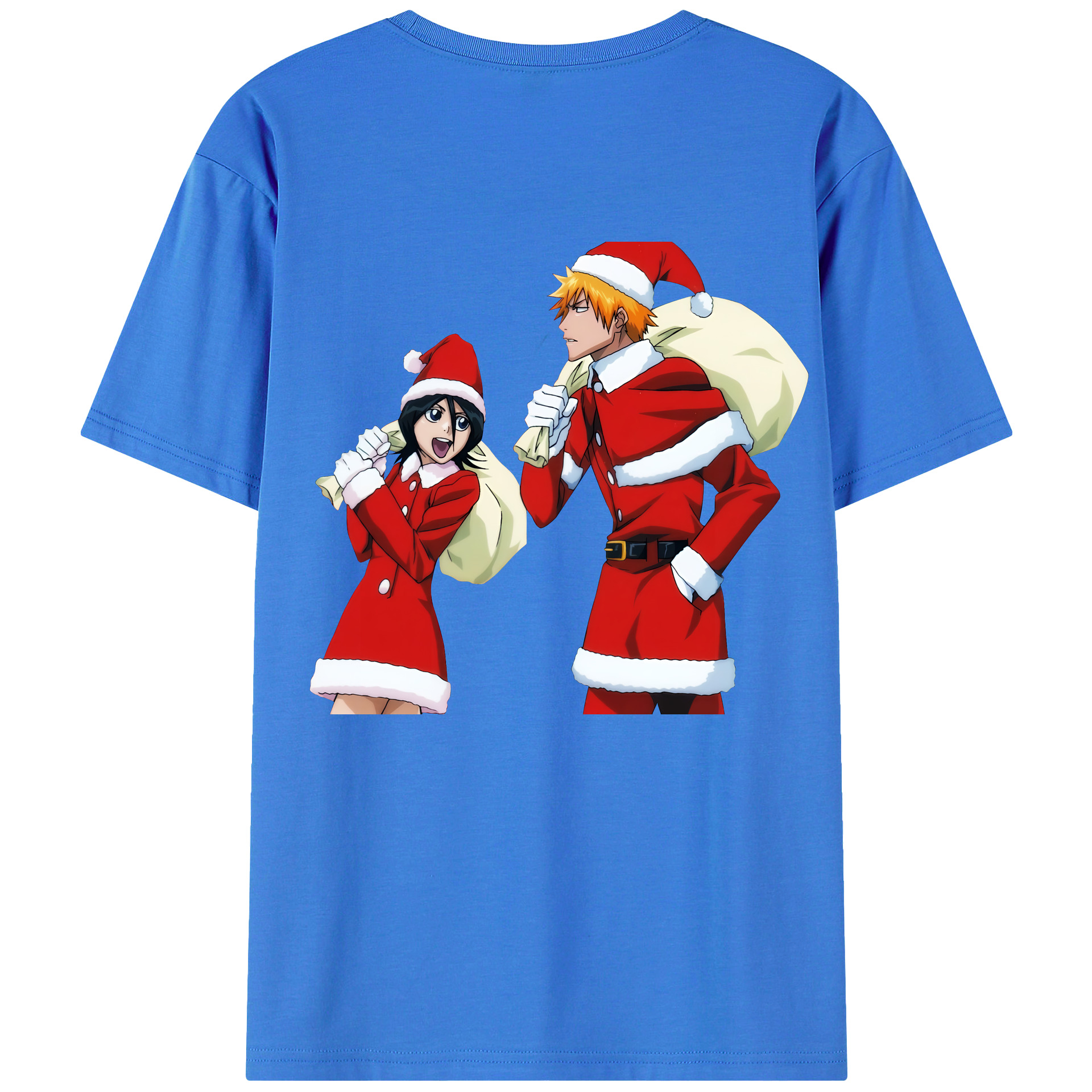 （画像用） ブリーチ 朽木ルキア BLEACH Kuchiki Rukia 綿100％ メンズ半袖Tシャツ（バックプリント） 通気性