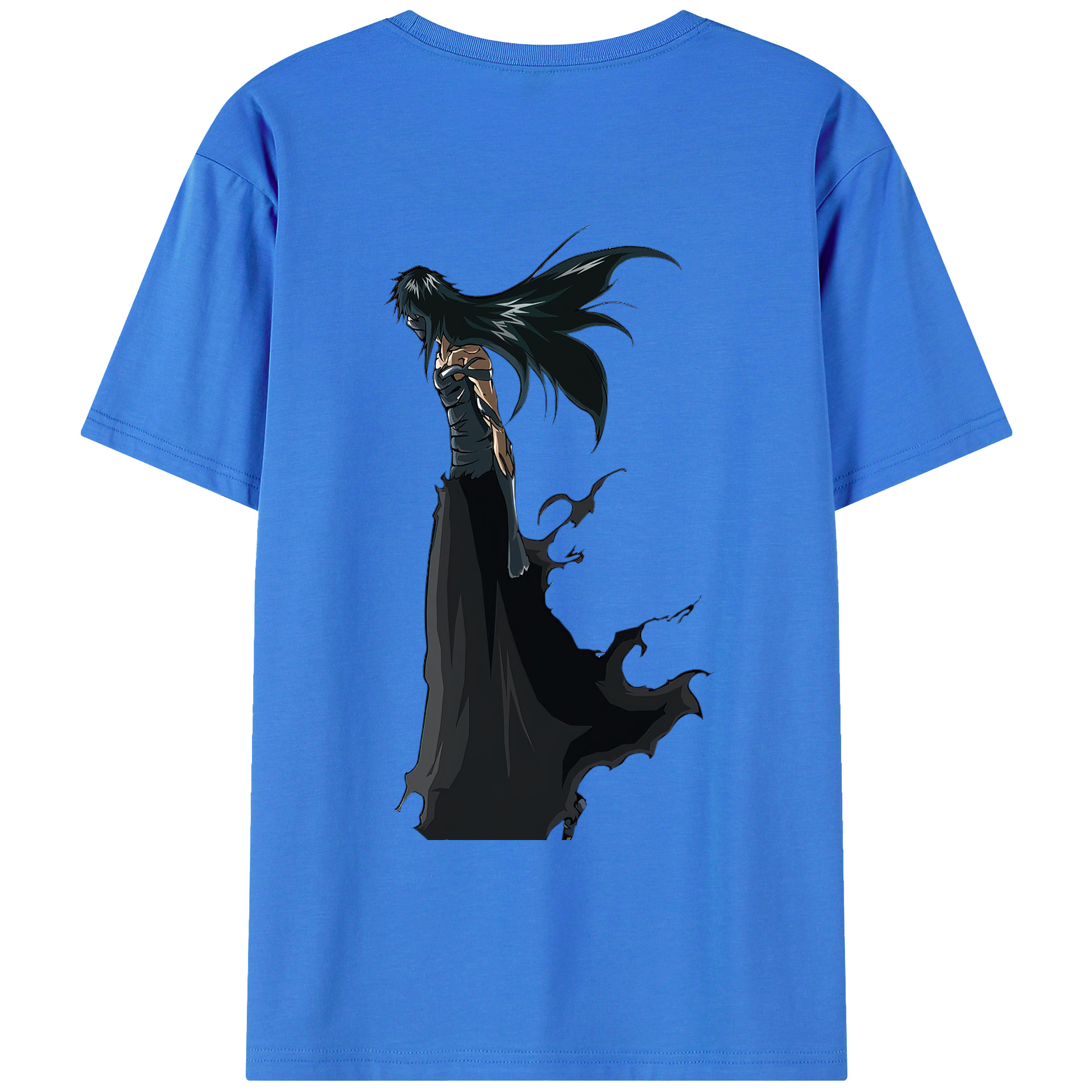 （画像用） ブリーチ 黒崎一護（くろさき いちご）BLEACH Kurosaki Ichigo 綿100％ メンズ半袖Tシャツ（バックプリント） 通気性
