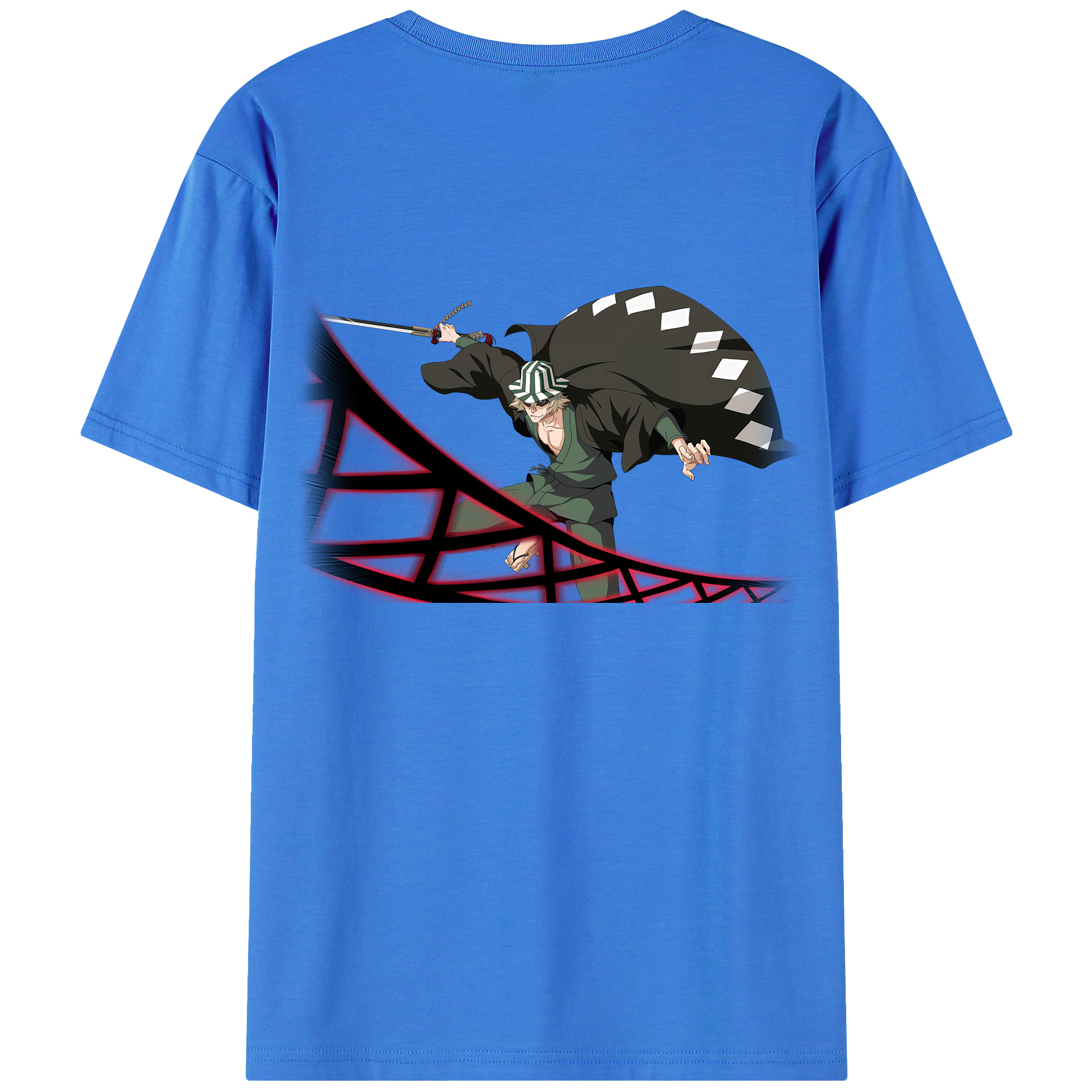 （画像用） "ブリーチ 浦原 喜助（うらはら きすけ） BLEACH Urahara Kisuke " 綿100％ メンズ半袖Tシャツ（バックプリント） 通気性