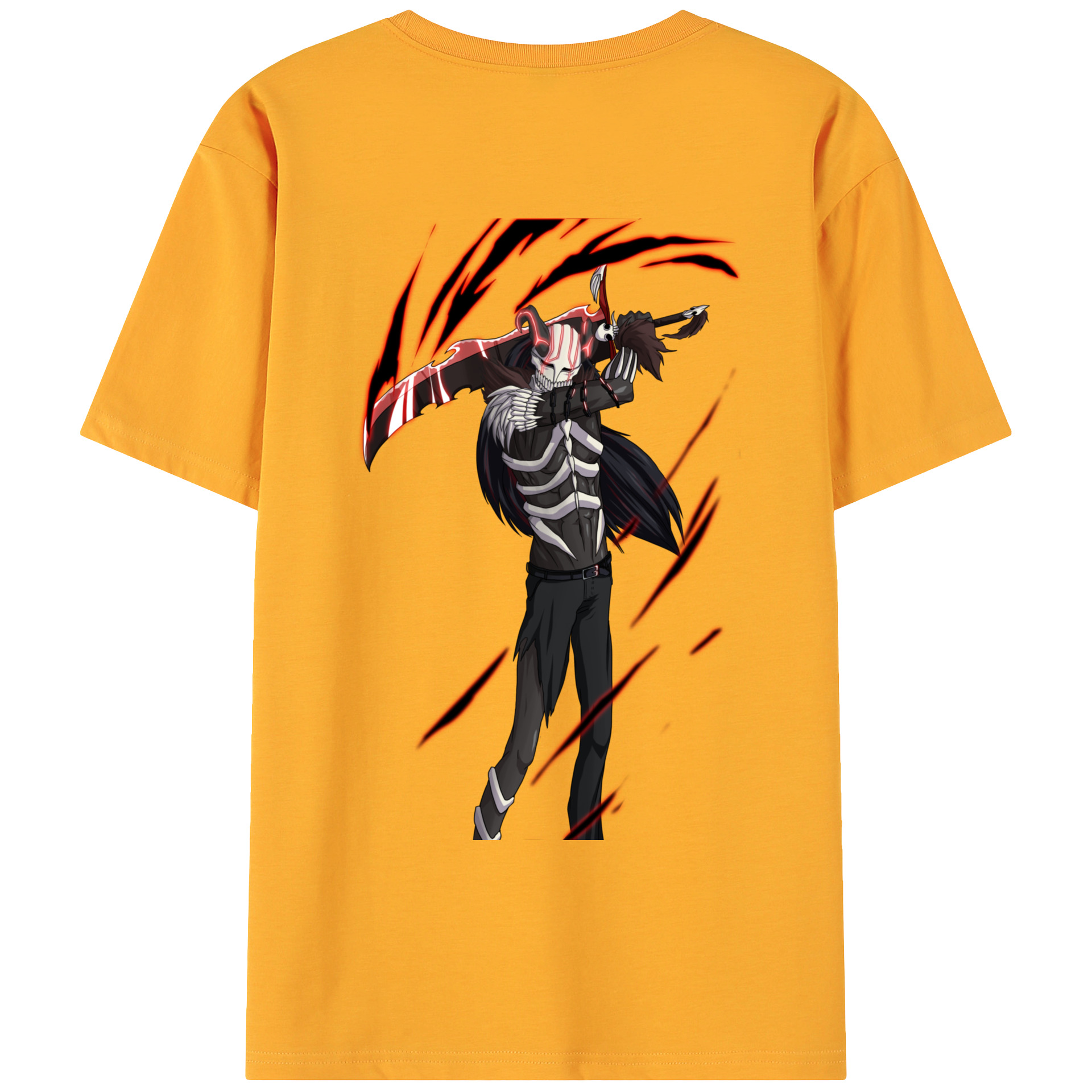 （画像用） ブリーチ 黒崎一護（くろさき いちご）BLEACH Kurosaki Ichigo 綿100％ メンズ半袖Tシャツ（バックプリント） 通気性