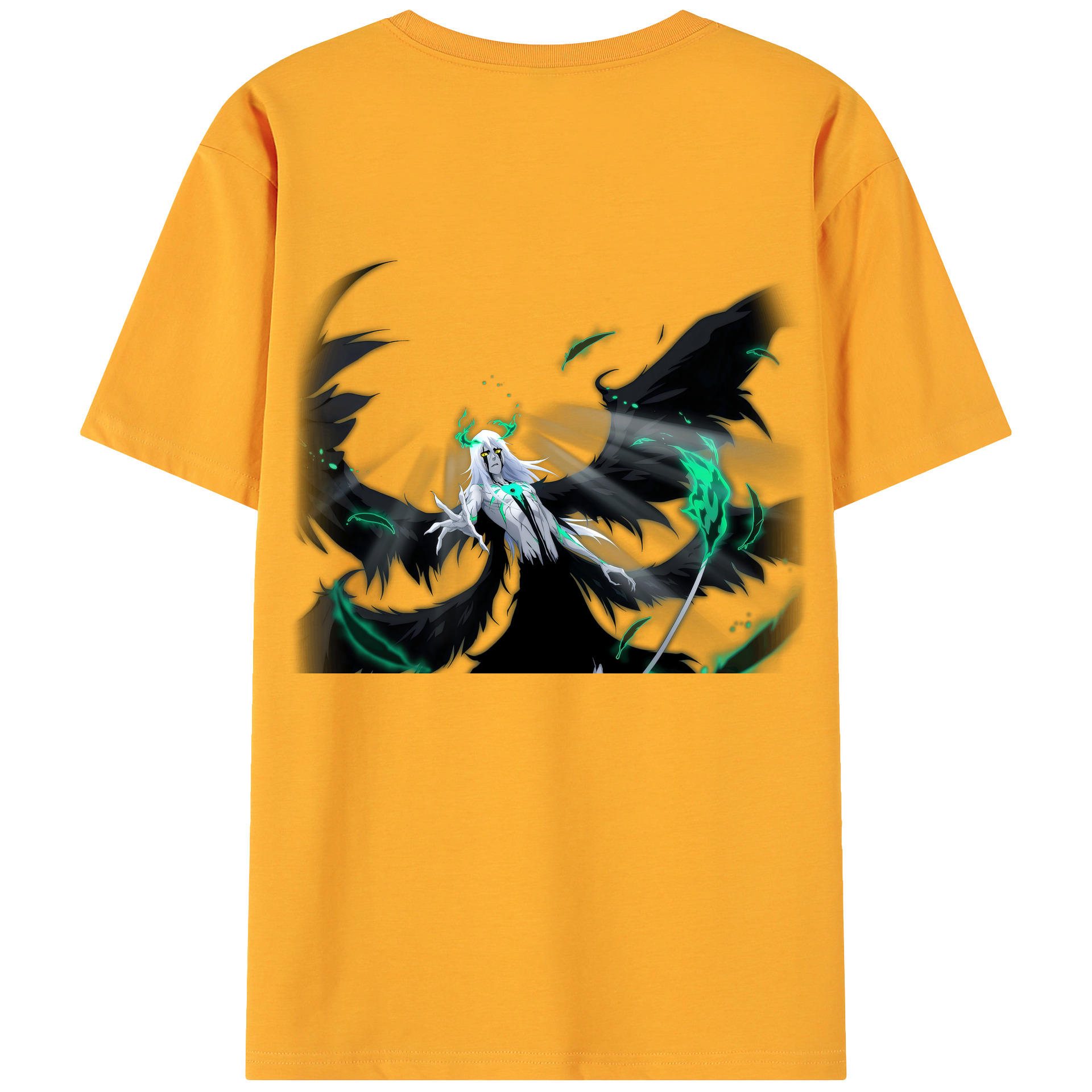 （画像用） ブリーチ ウルキオラ·シファー BLEACH Ulquiorra cifer 綿100％ メンズ半袖Tシャツ（バックプリント） 通気性