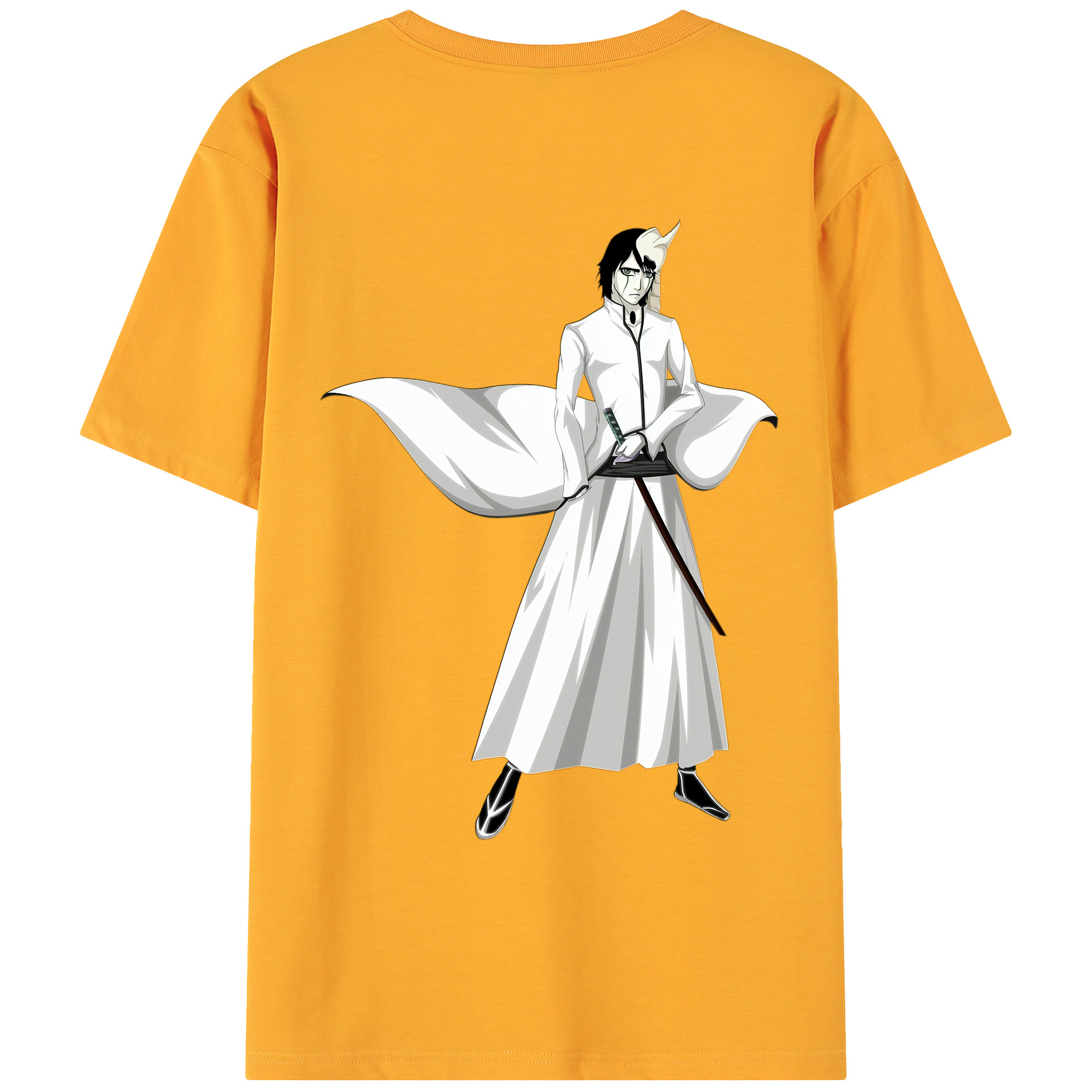 （画像用） ブリーチ ウルキオラ·シファー BLEACH Ulquiorra cifer 綿100％ メンズ半袖Tシャツ（バックプリント） 通気性