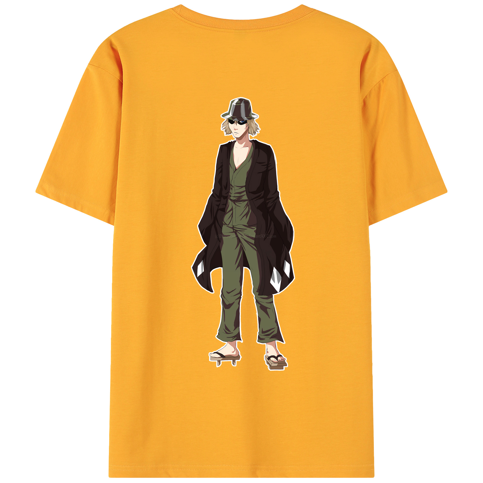 （画像用） "ブリーチ 浦原 喜助（うらはら きすけ） BLEACH Urahara Kisuke " 綿100％ メンズ半袖Tシャツ（バックプリント） 通気性