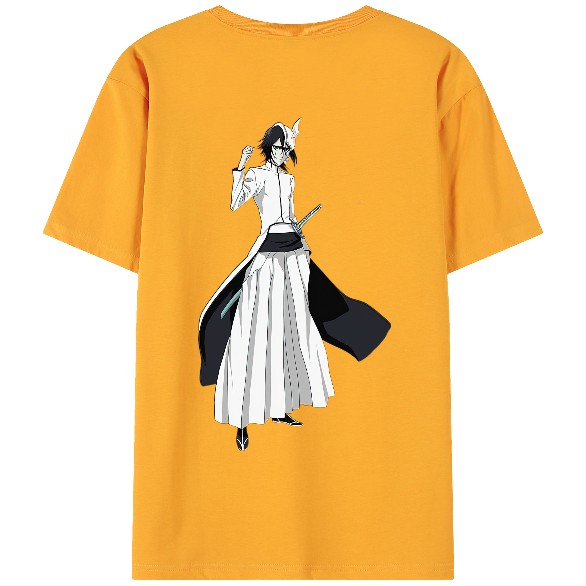 （画像用） ブリーチ ウルキオラ·シファー BLEACH Ulquiorra cifer 綿100％ メンズ半袖Tシャツ（バックプリント） 通気性