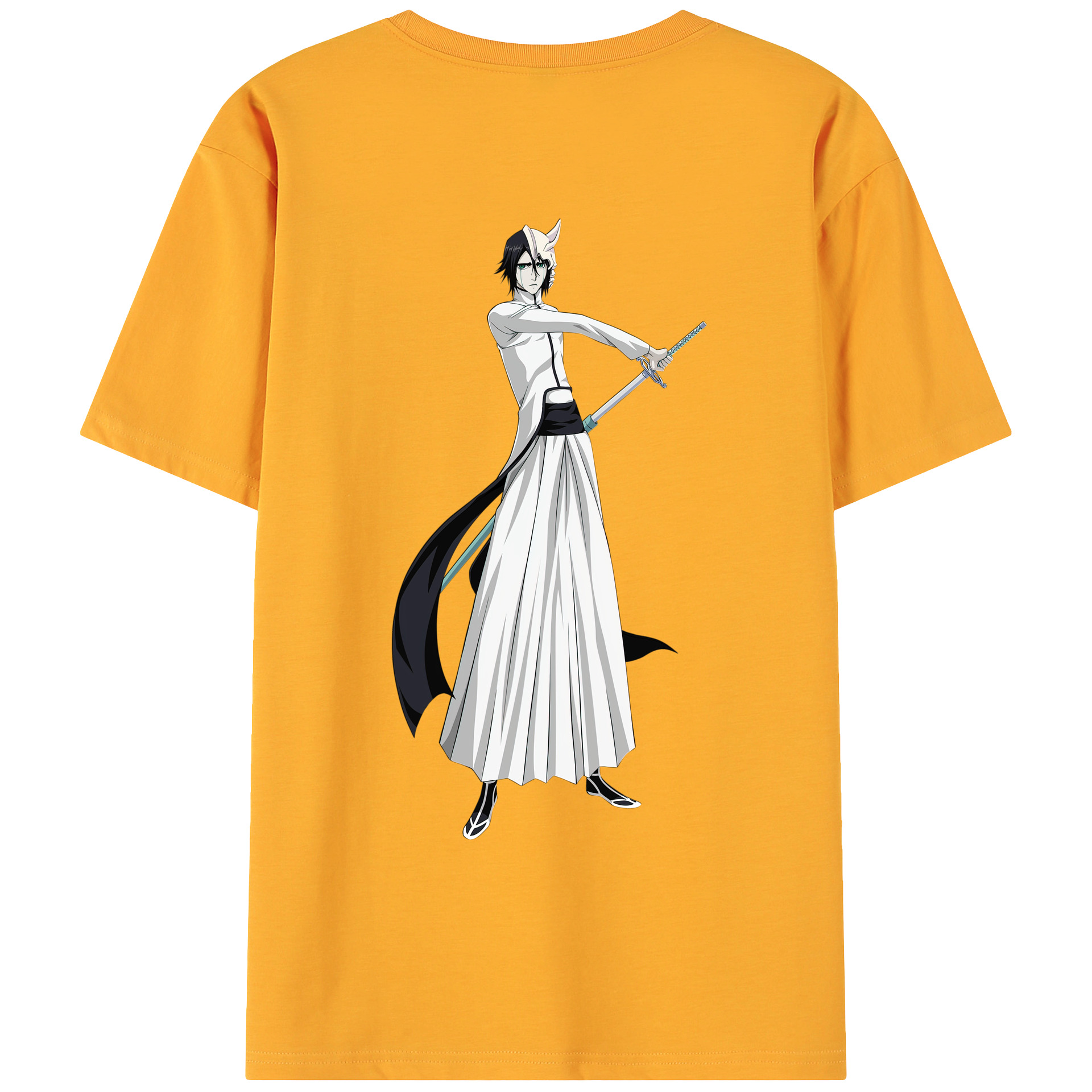 （画像用） ブリーチ ウルキオラ·シファー BLEACH Ulquiorra cifer 綿100％ メンズ半袖Tシャツ（バックプリント） 通気性