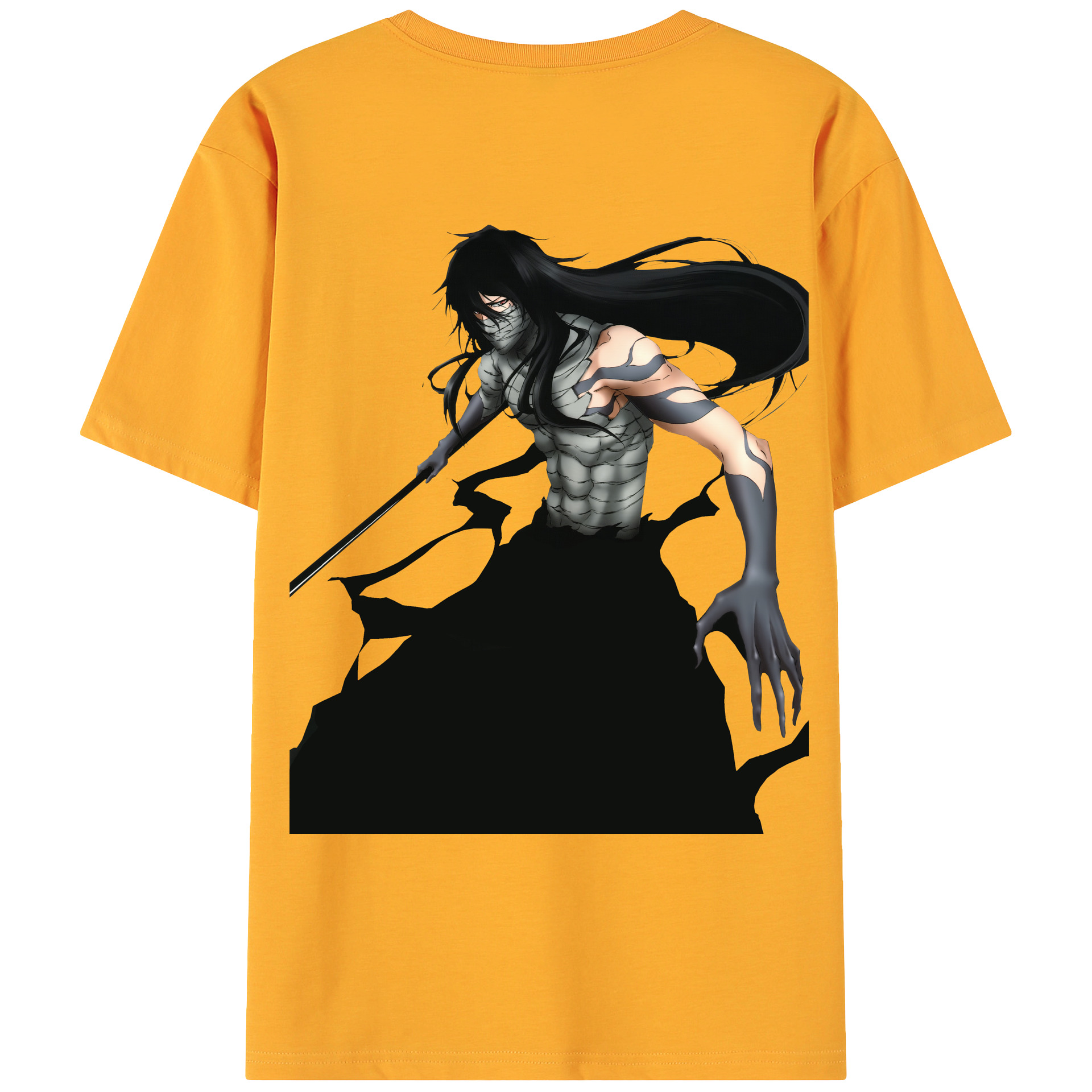 （画像用） ブリーチ 黒崎一護（くろさき いちご）BLEACH Kurosaki Ichigo 綿100％ メンズ半袖Tシャツ（バックプリント） 通気性