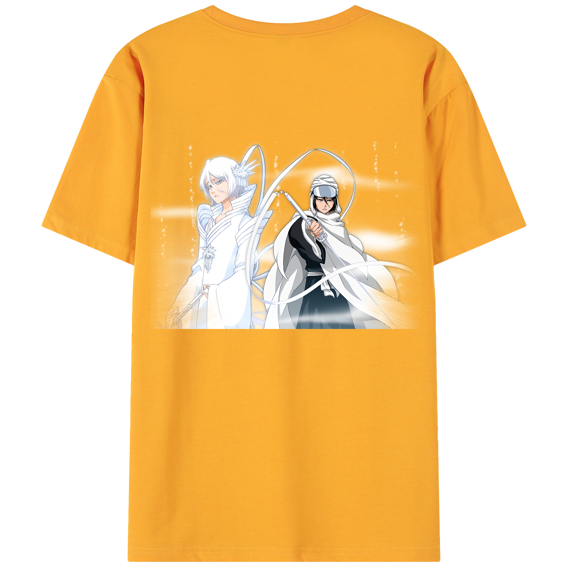 （画像用） ブリーチ 朽木ルキア BLEACH Kuchiki Rukia 綿100％ メンズ半袖Tシャツ（バックプリント） 通気性