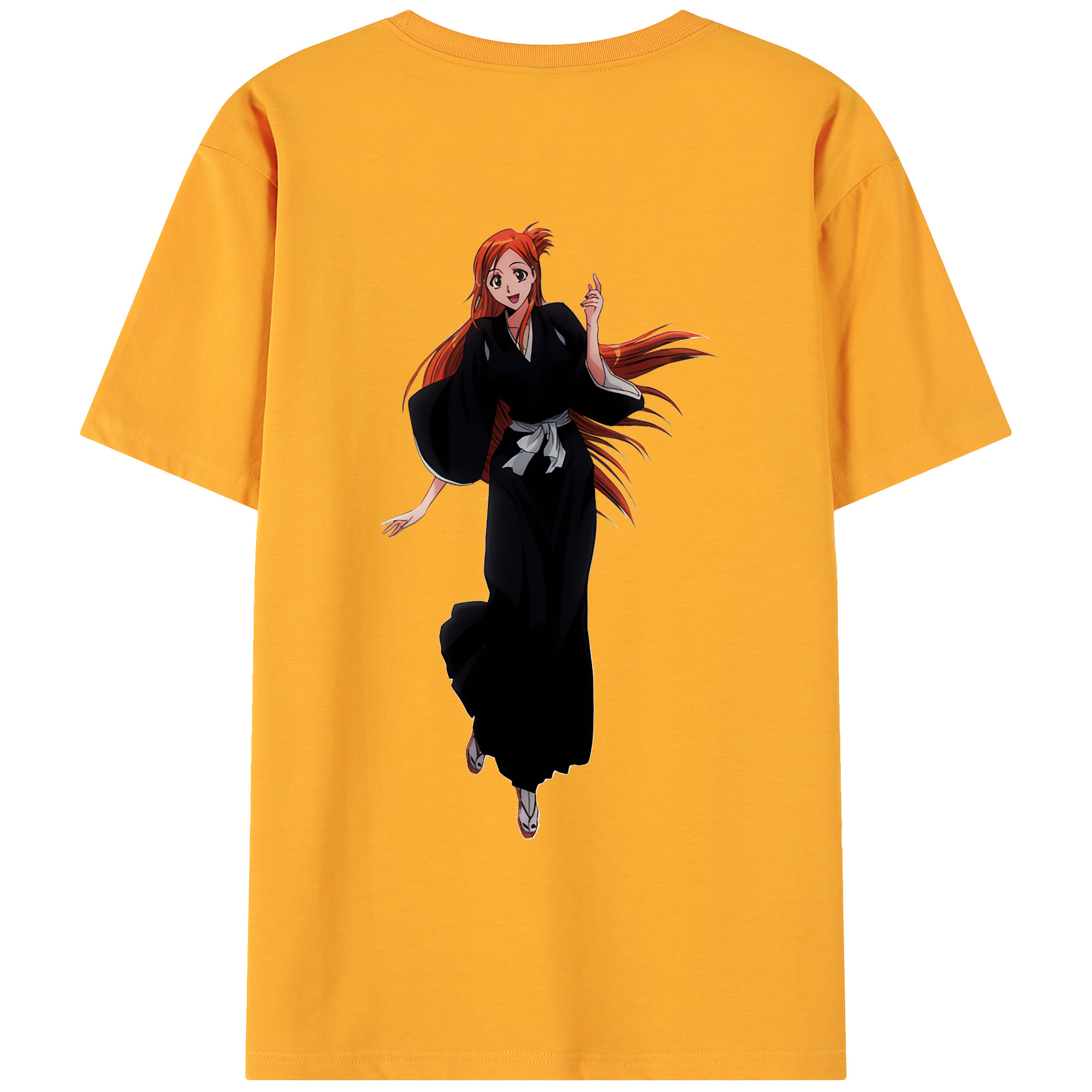 （画像用） ブリーチ 井上織姫（いのうえおりひめ） BLEACH Inoue Orihime 綿100％ メンズ半袖Tシャツ（バックプリント） 通気性
