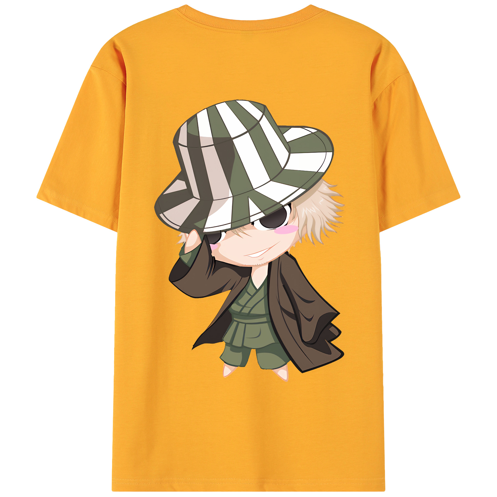 （画像用） "ブリーチ 浦原 喜助（うらはら きすけ） BLEACH Urahara Kisuke " 綿100％ メンズ半袖Tシャツ（バックプリント） 通気性