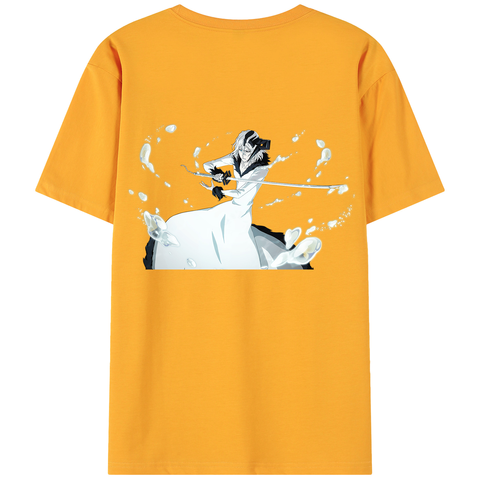 （画像用） ブリーチ 黒崎一護（くろさき いちご）BLEACH Kurosaki Ichigo 綿100％ メンズ半袖Tシャツ（バックプリント） 通気性