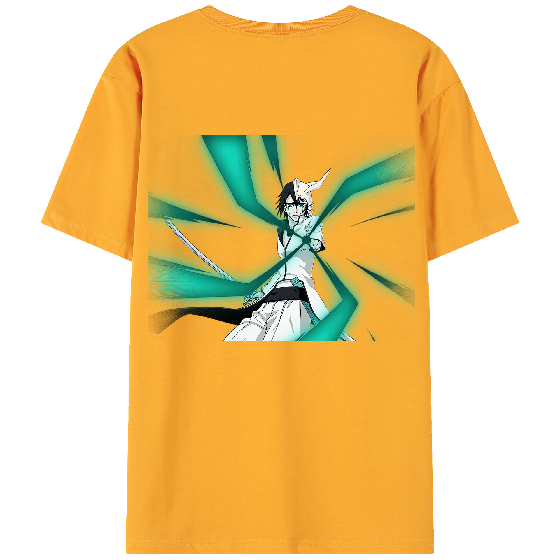 （画像用） ブリーチ ウルキオラ·シファー BLEACH Ulquiorra cifer 綿100％ メンズ半袖Tシャツ（バックプリント） 通気性