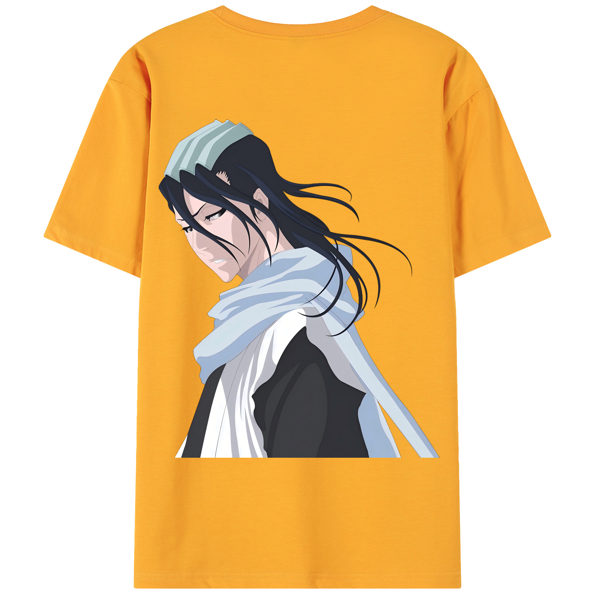 （画像用） ブリーチ くちき びゃくや BLEACH Kuchiki Byakuya 綿100％ メンズ半袖Tシャツ（バックプリント） 通気性