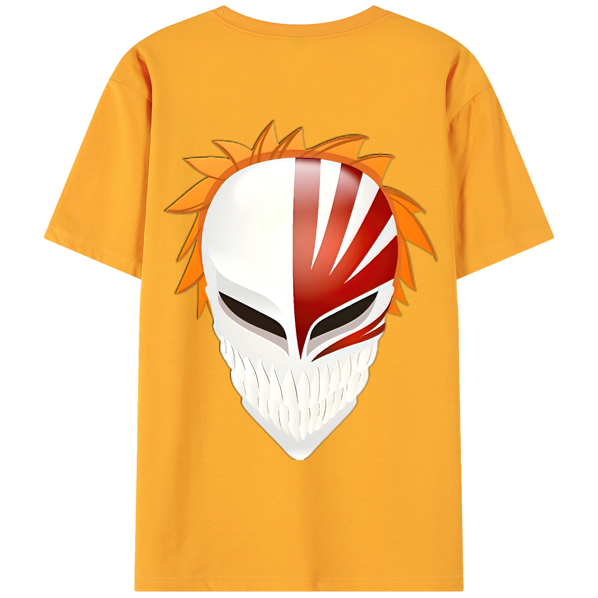 （画像用） ブリーチ 黒崎一護（くろさき いちご）BLEACH Kurosaki Ichigo 綿100％ メンズ半袖Tシャツ（バックプリント） 通気性