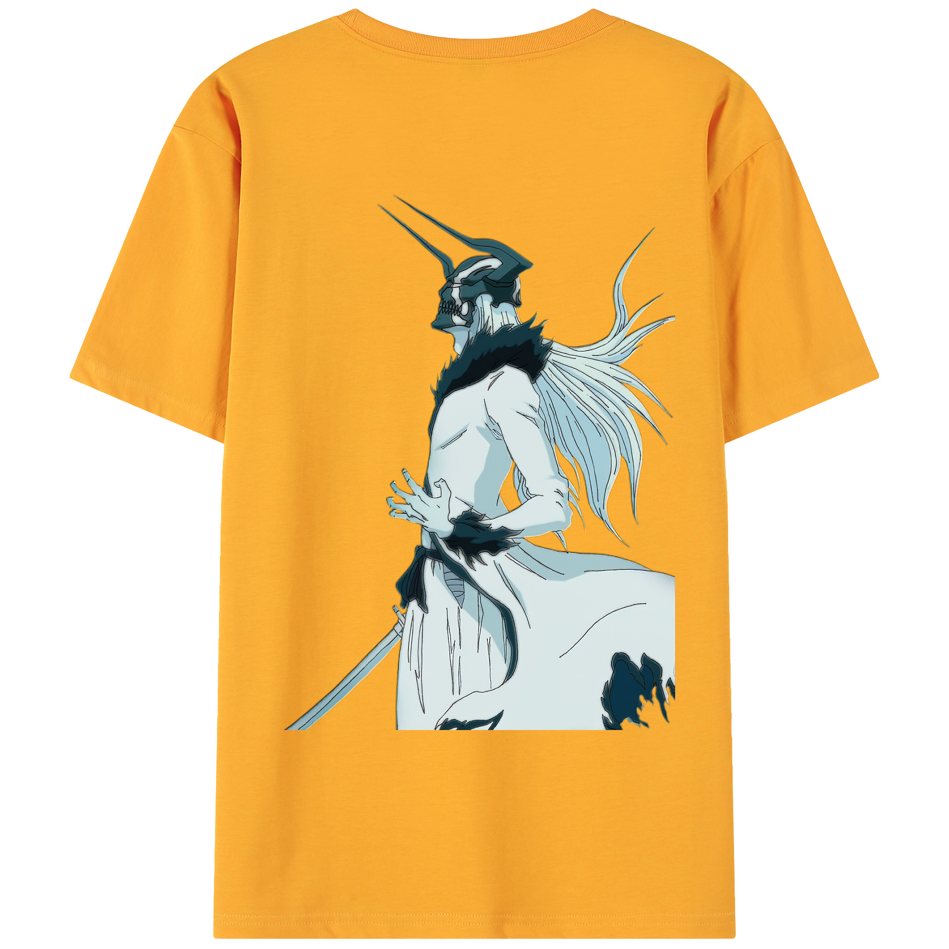 （画像用） ブリーチ 黒崎一護（くろさき いちご）BLEACH Kurosaki Ichigo 綿100％ メンズ半袖Tシャツ（バックプリント） 通気性